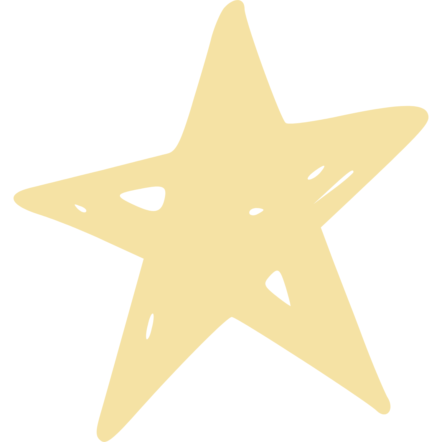 Drawing of a yellow star