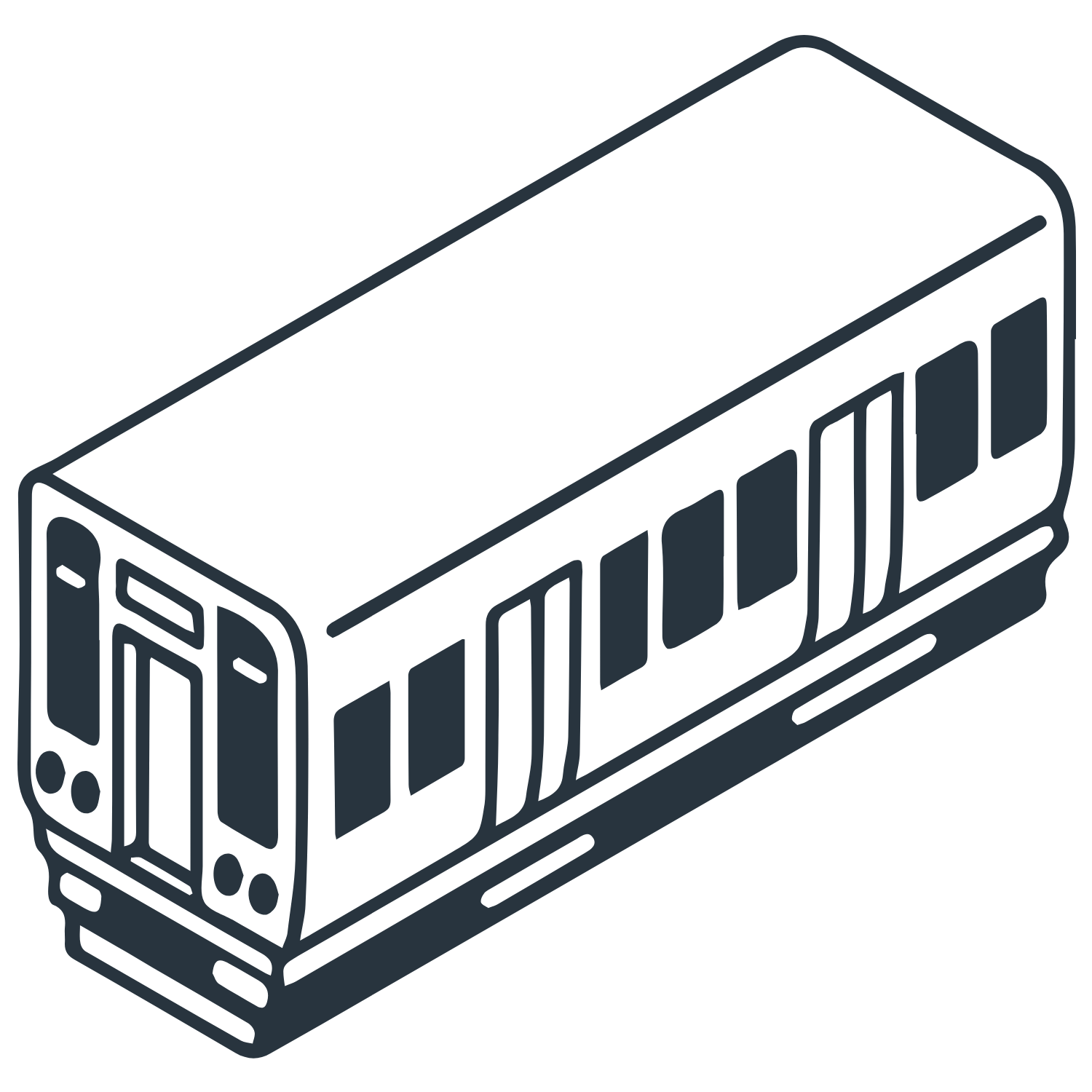 Drawing of a Chicago train