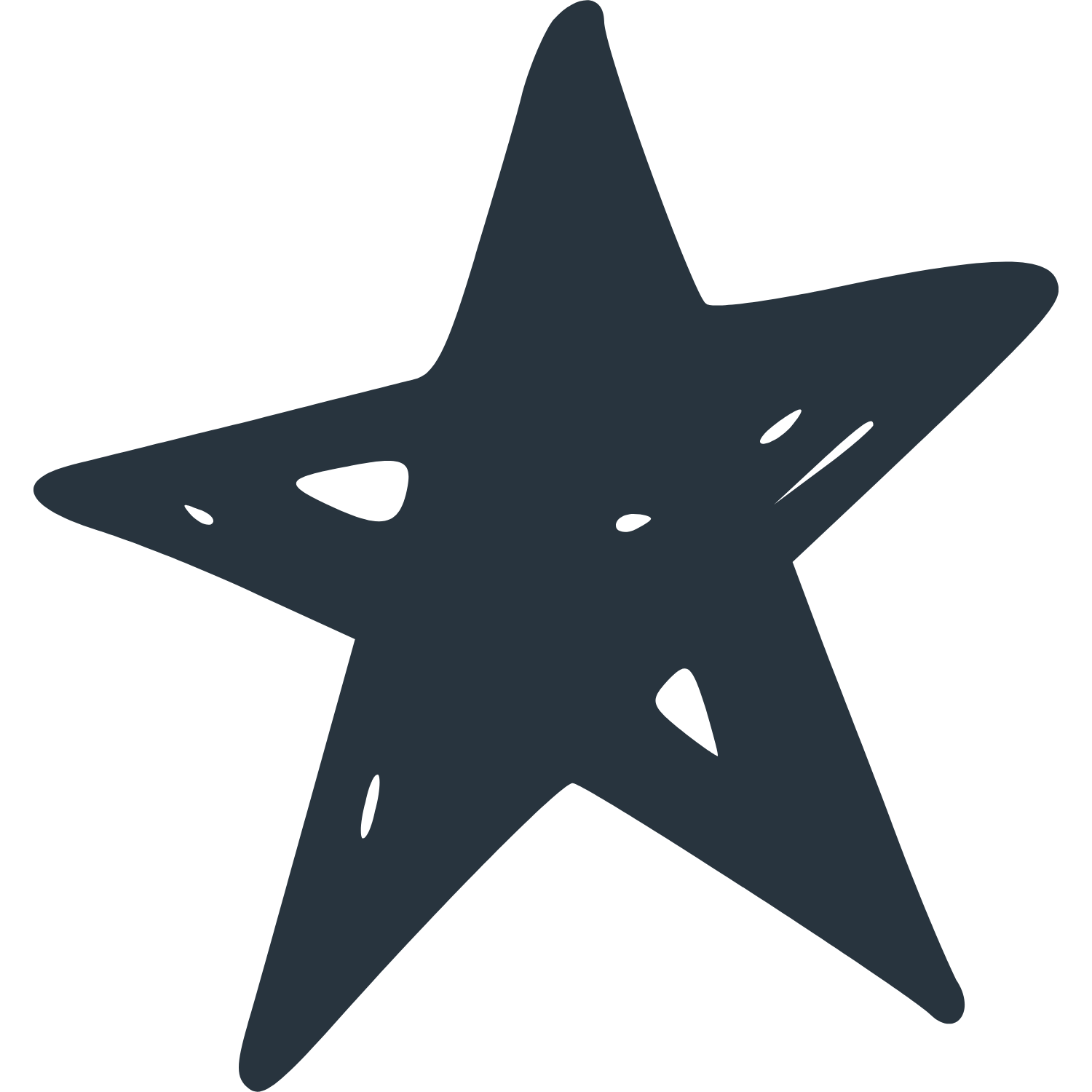 Drawing of a five-pointed star