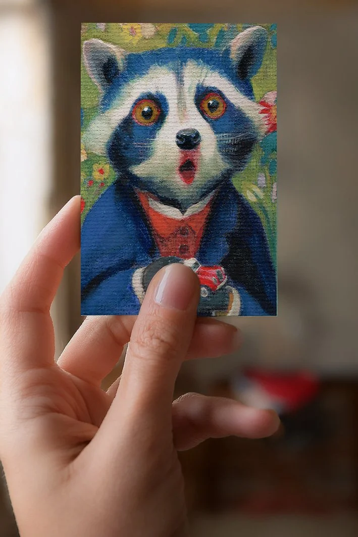 ATC racoon painting holded in hand2.jpg