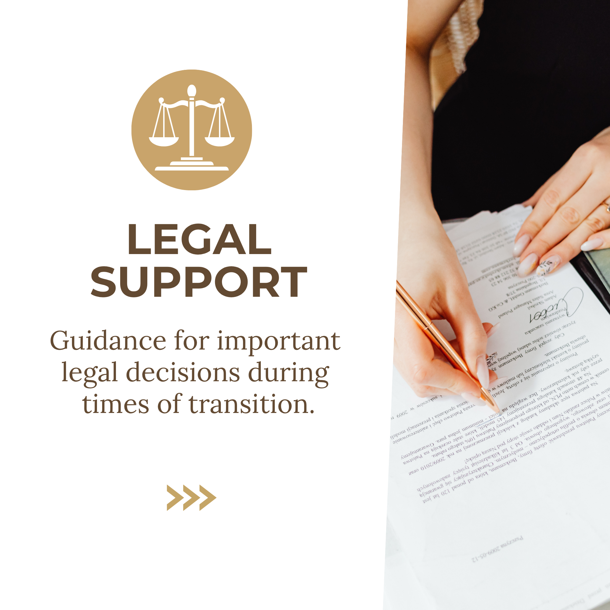 Guidance for important legal decisions during times of transition