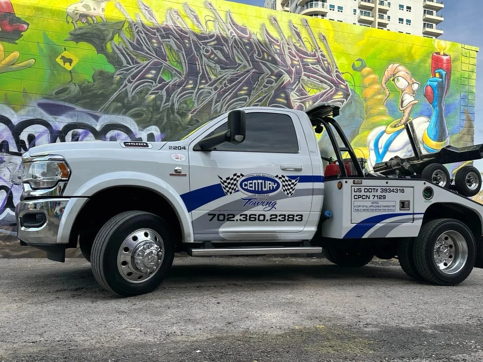 Towing service truck