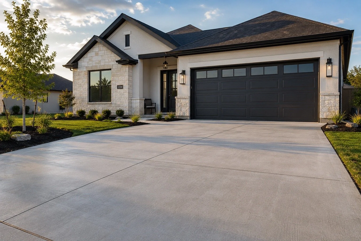 residential driveway concrete cement patio flatwork