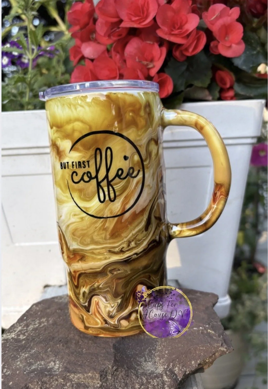 But first coffee swirl 16 oz handle