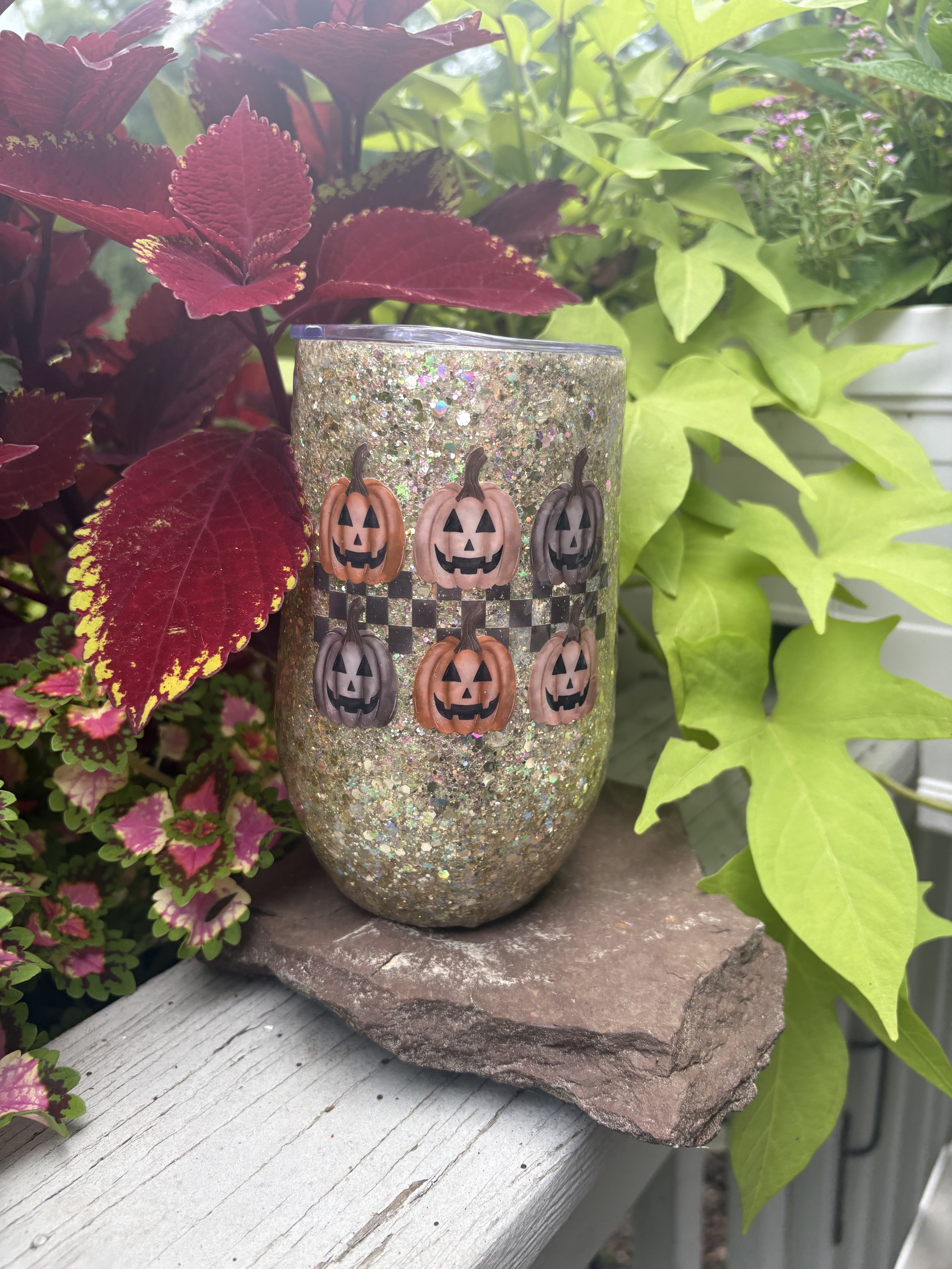 checkered pumpkins