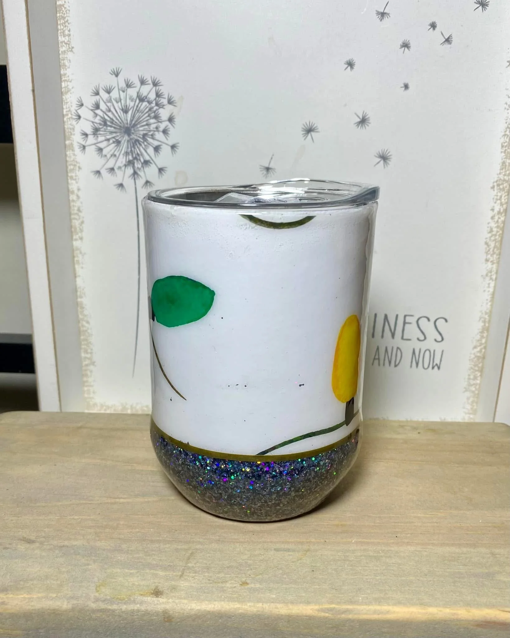Holiday lights with holographic glitter 12 oz "wine"