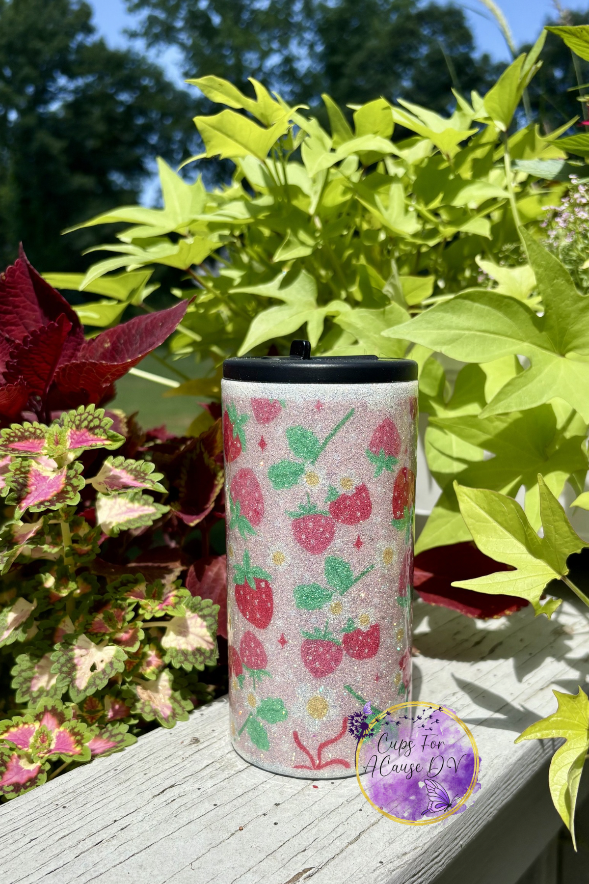 Strawberry fields 16 oz kids water bottle