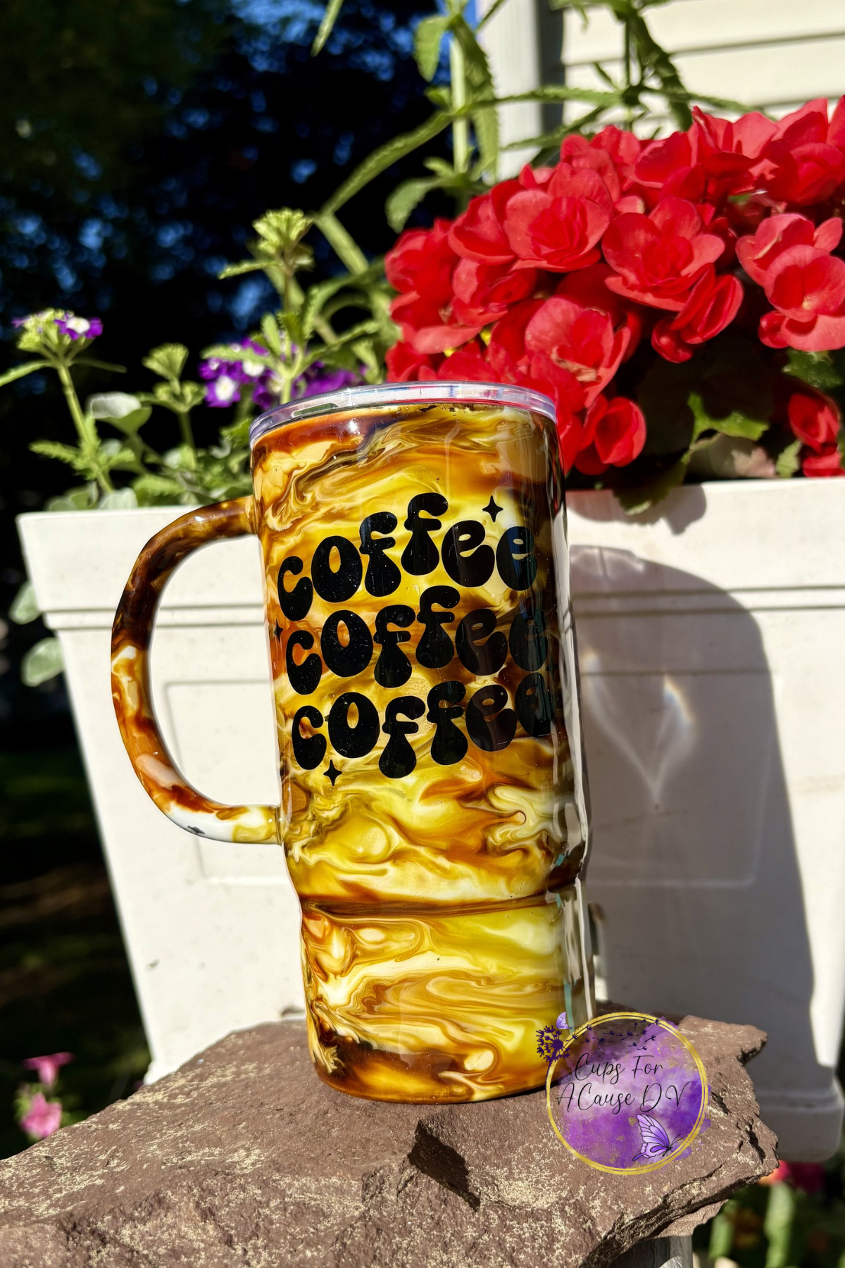 Wavy coffee 16 oz handle