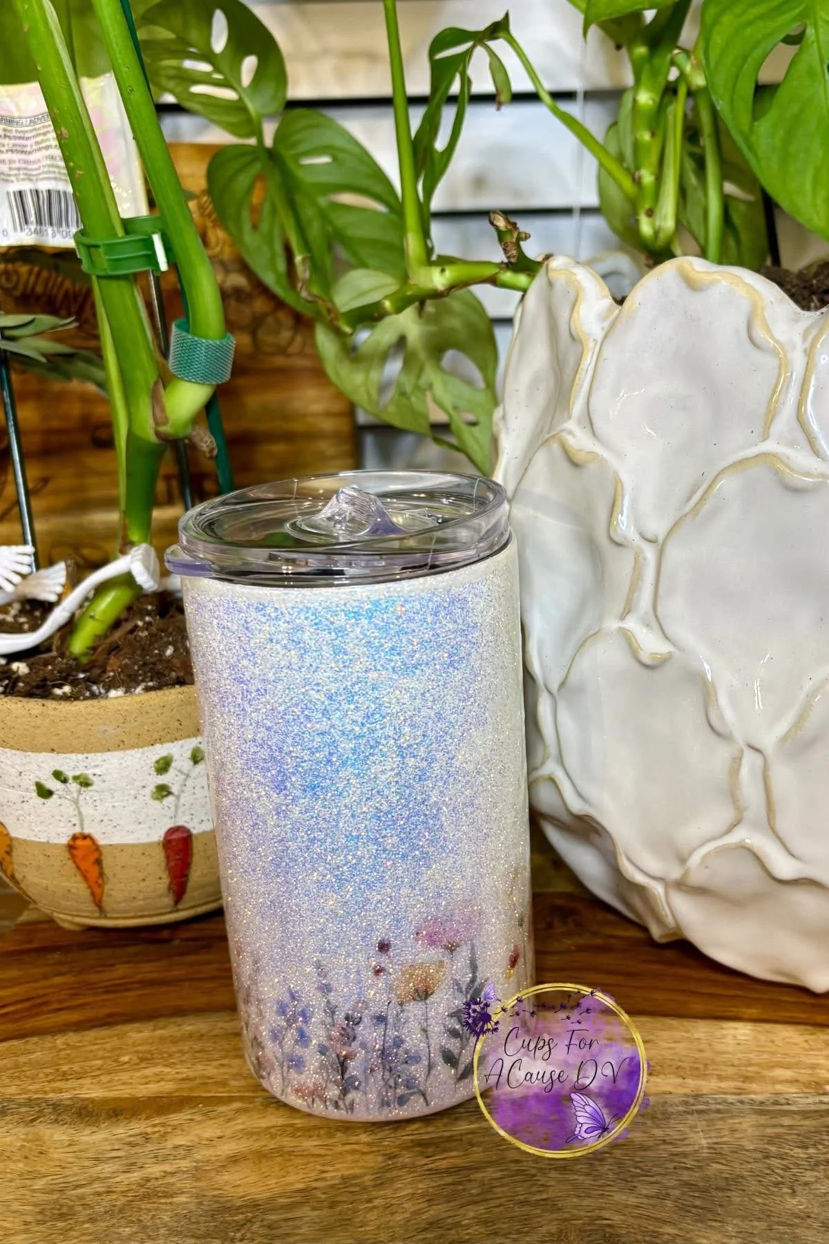 Light purple pink and blue flowers 12