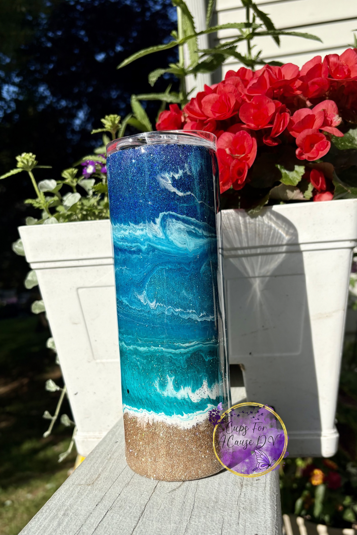 Glitter beach swirl 30 oz