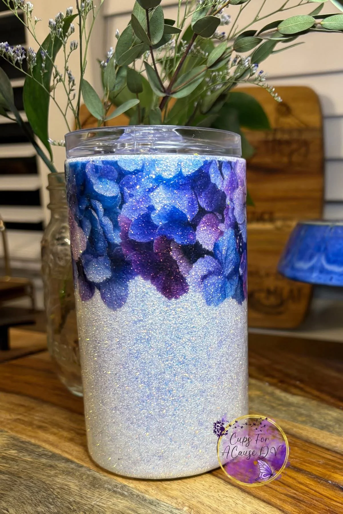 Deep Purple and blue hydrangeas