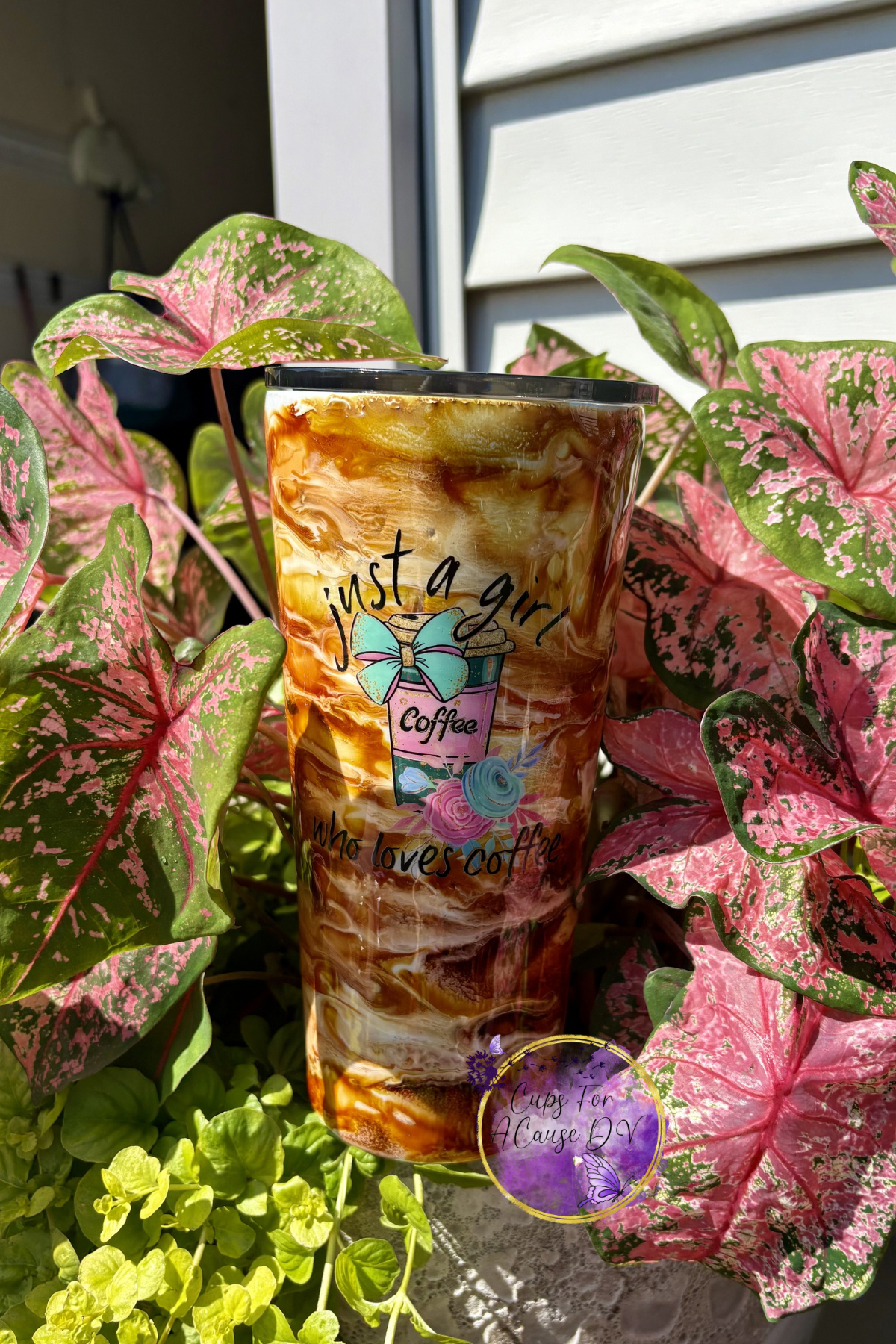 Just a girl who loves coffee swirl 24 oz