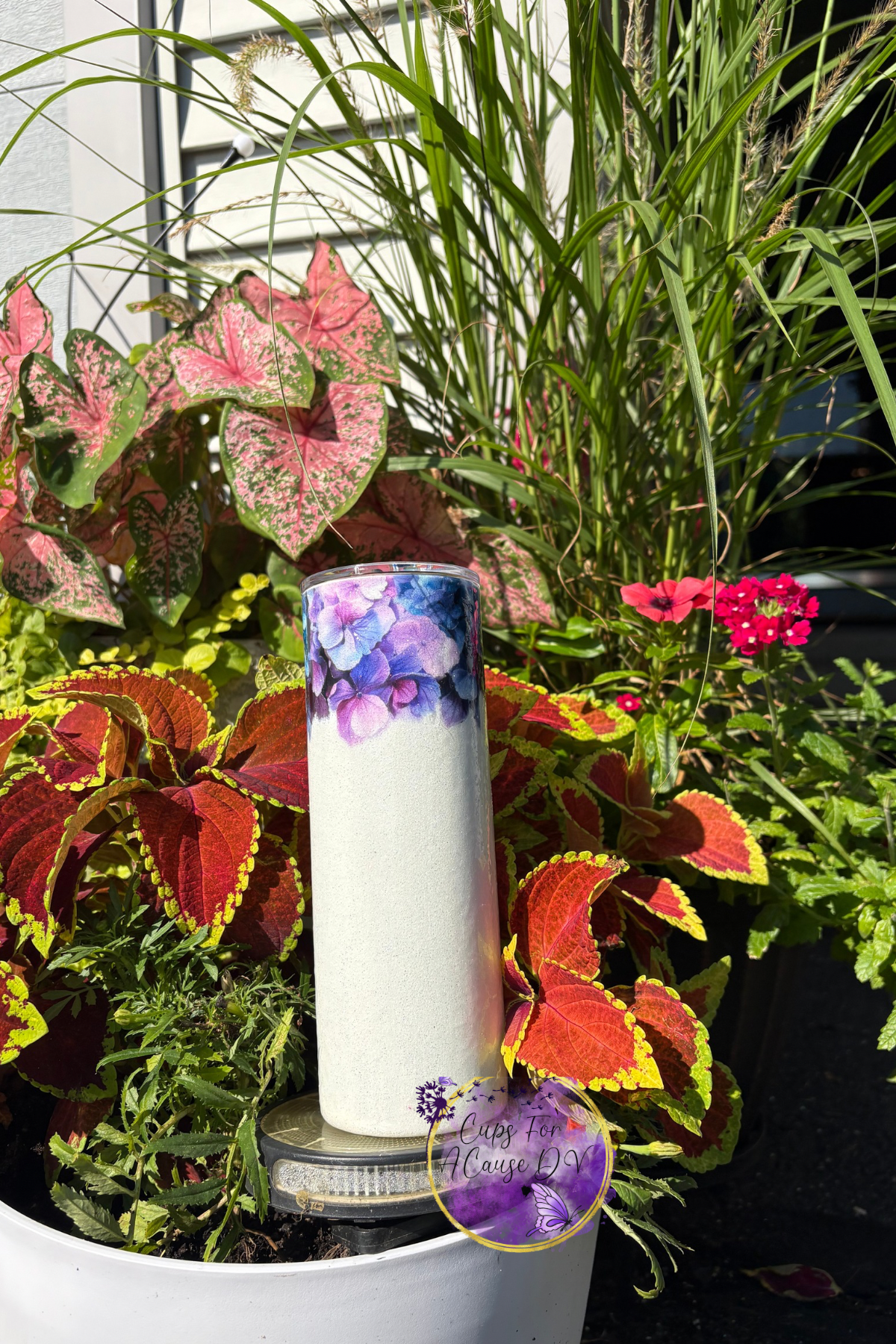 Deep purple and blue hydrangeas