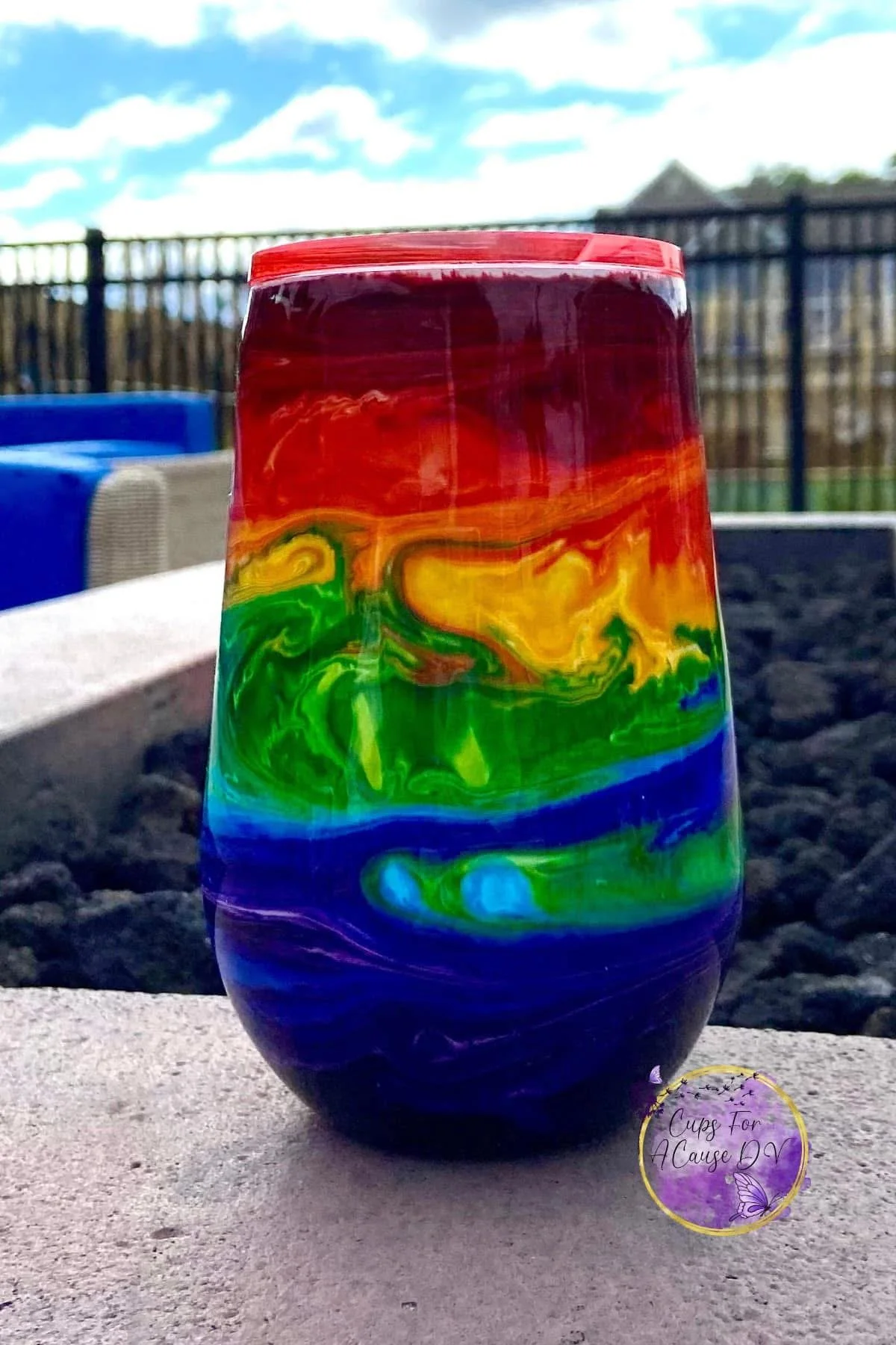 Rainbow swirl “wine”