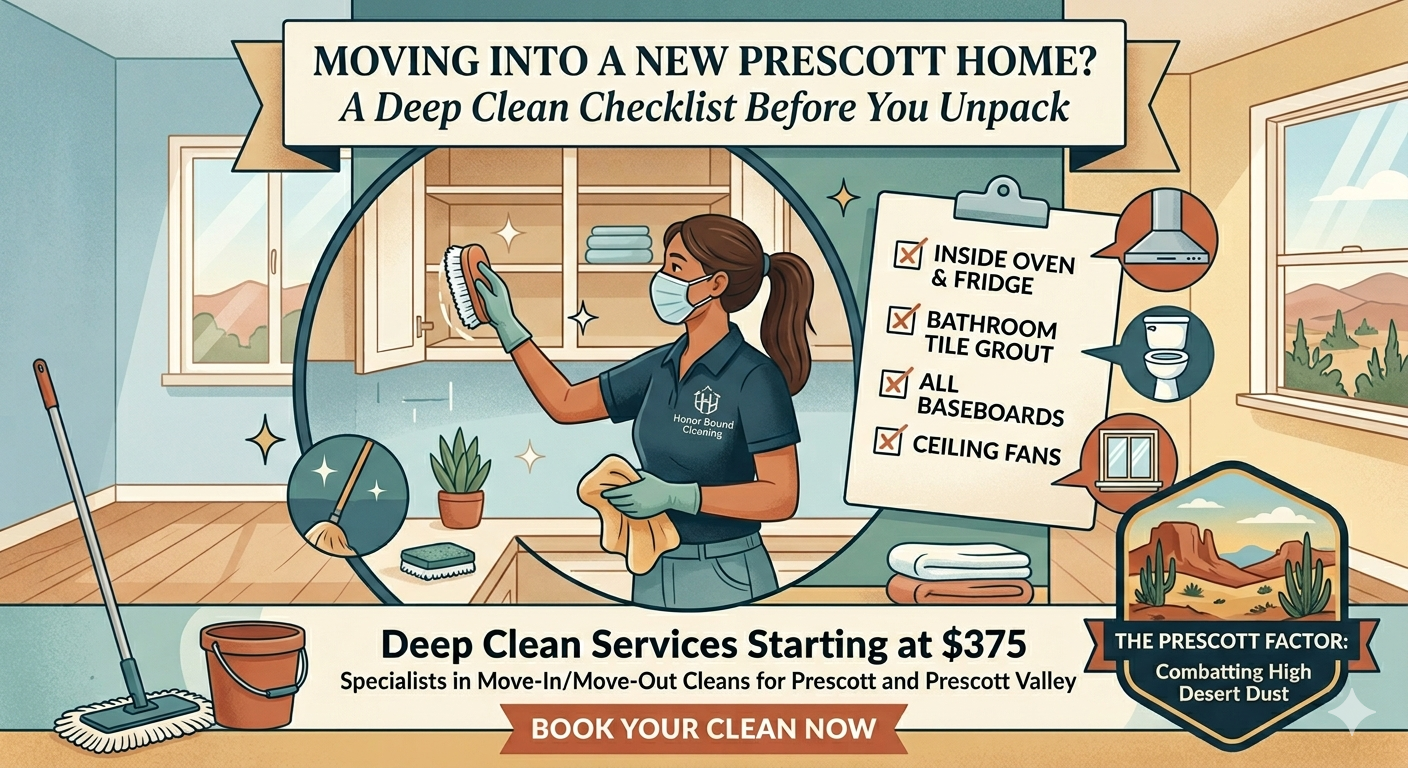 Move-In Cleaning Checklist for Prescott & Prescott Valley Homeowners