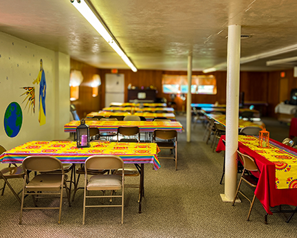 Fellowship dining hall at Pleasant Valley Country Church