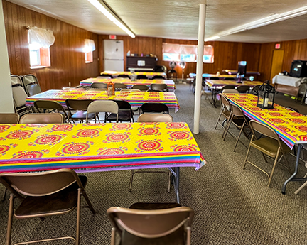 Fellowship meal area at Pleasant Valley Country Church