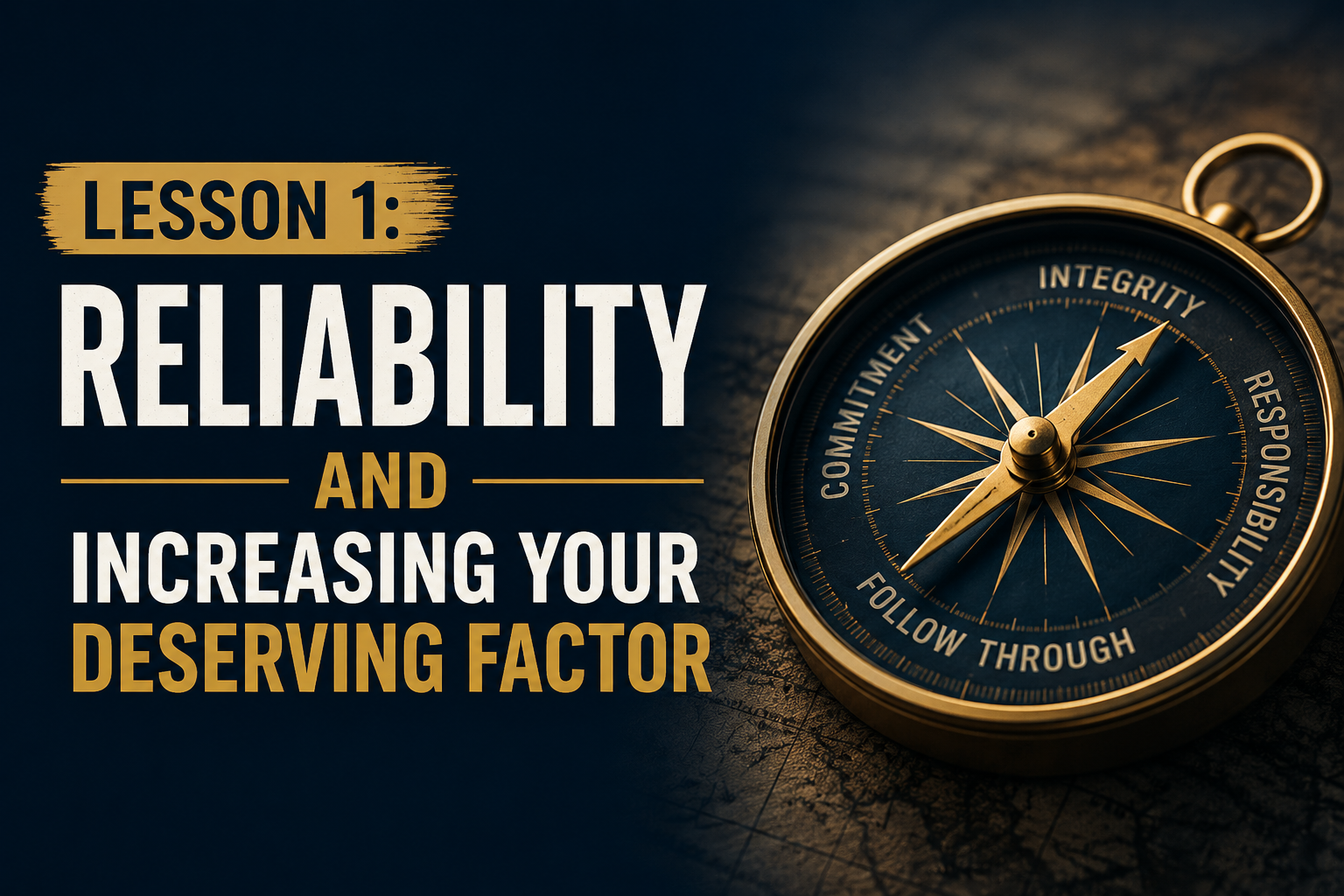 Lesson 1: Reliability and Increasing Your Deserving Factor