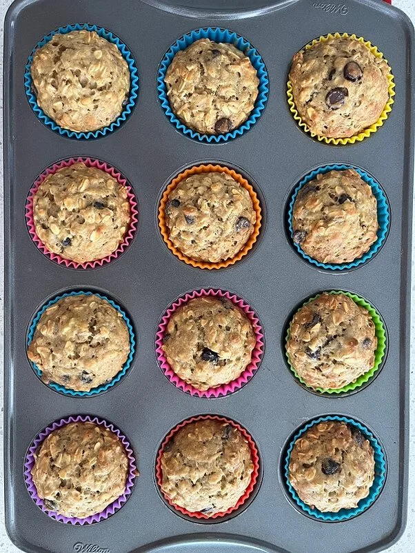 My homemade  banana oatmeal muffins