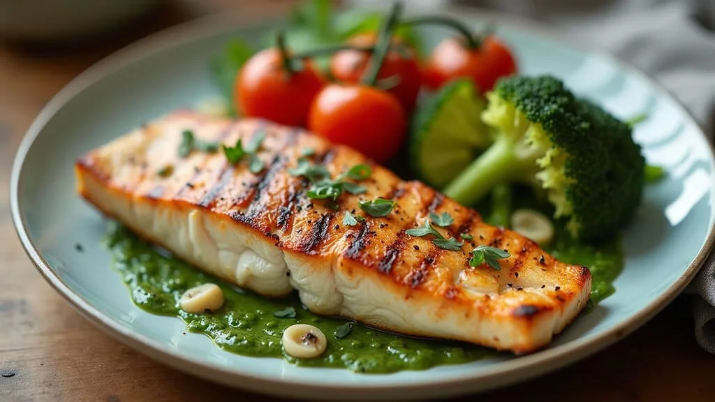 A heart-healthy meal on a plate