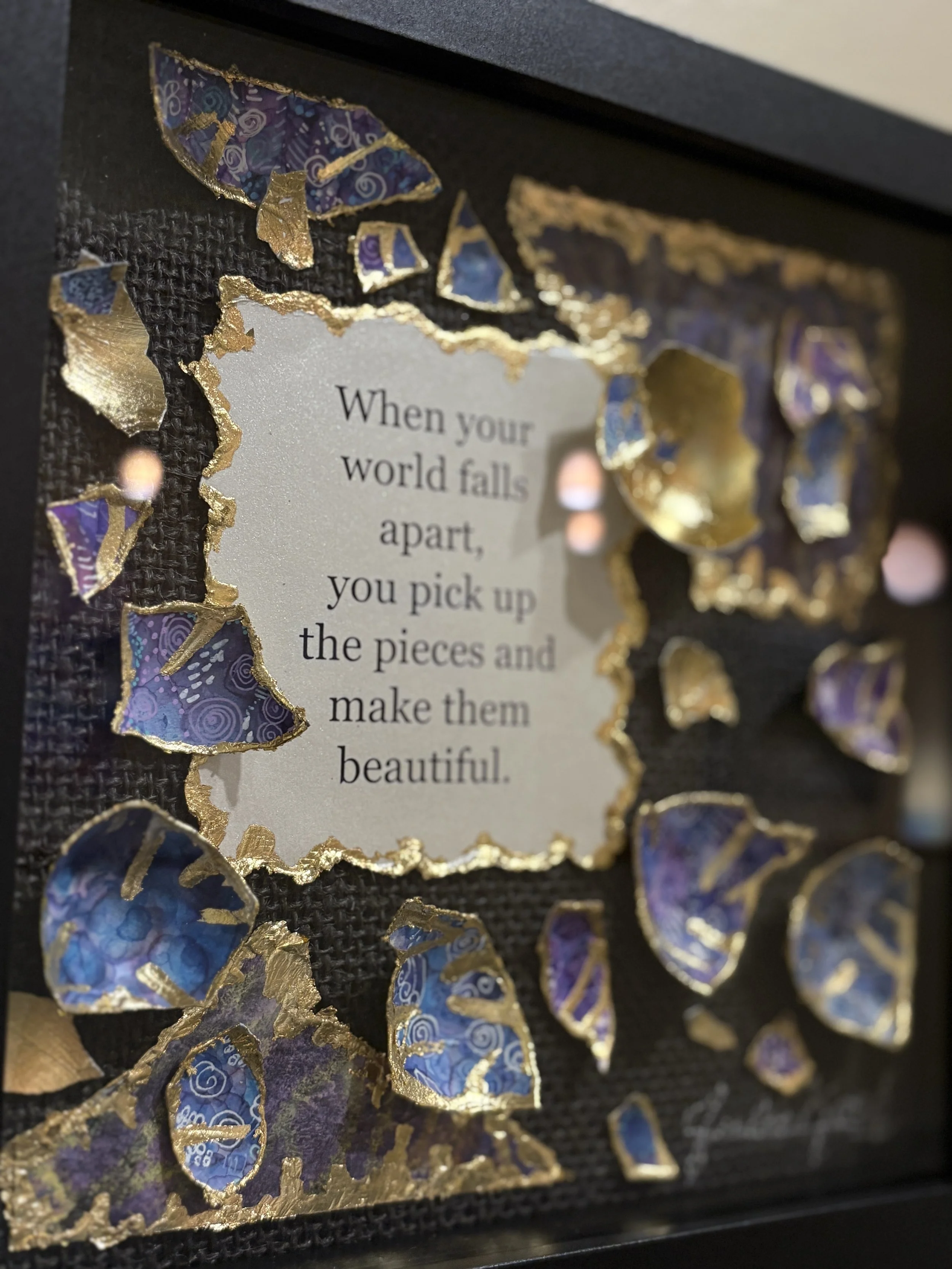 Julie Koch's assemblage artwork - featured in the Fusion Fine Art gallery.