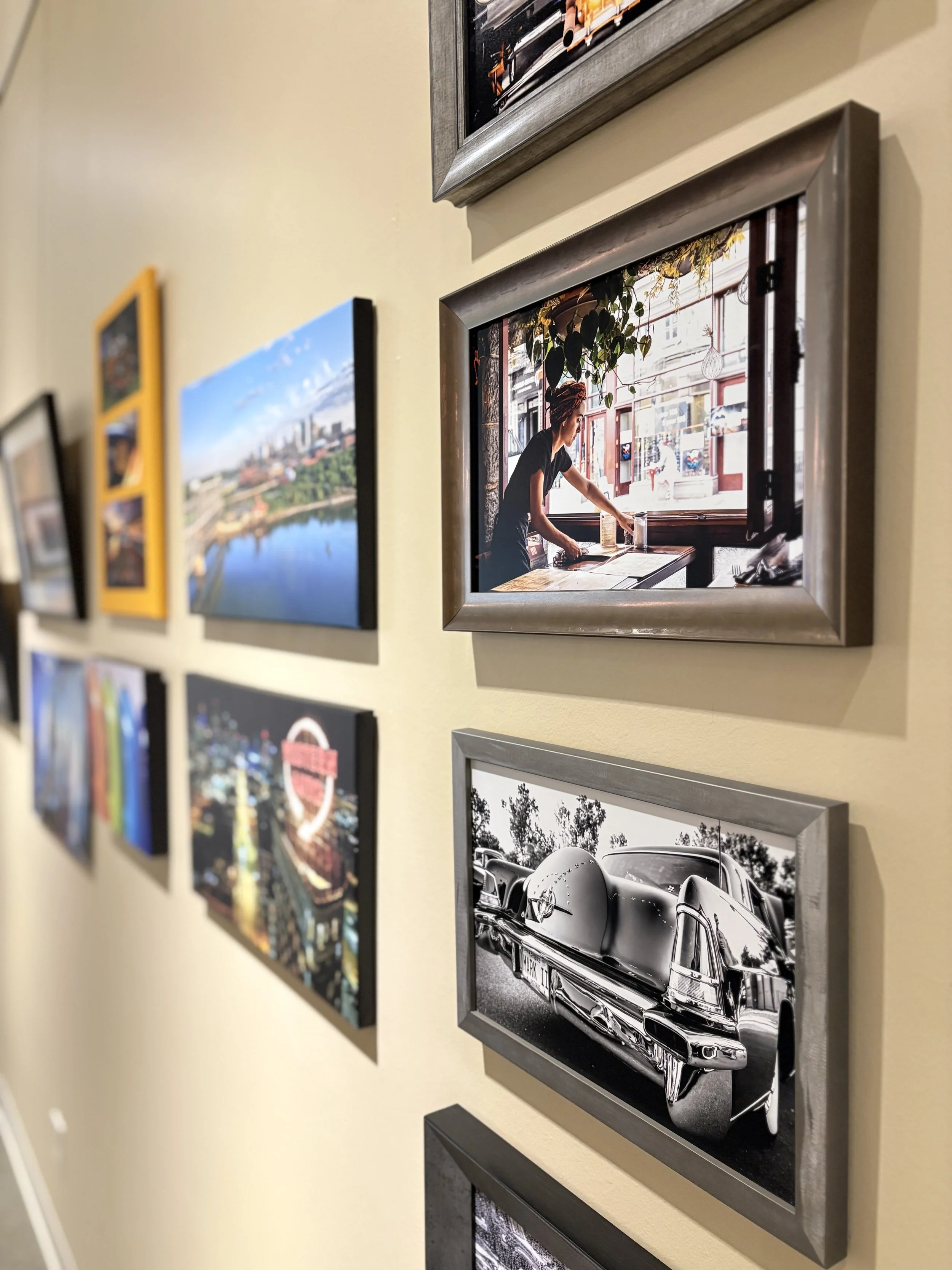 Variety of photography by members of the Northland Photography Club, featured in Fusion Fine Art in Parkville, MO.