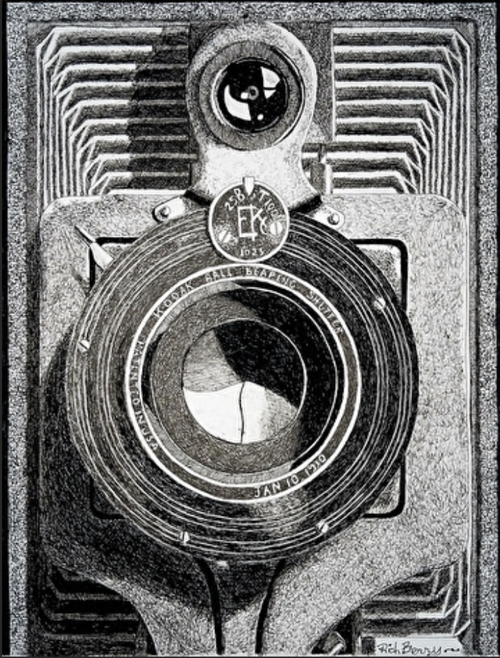 Rich Berry's camera drawing - featured in the Fusion Fine Art gallery.