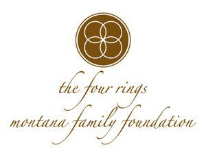 Logo featuring four interlinked rings above the text 'the four rings montana family foundation' in elegant script.