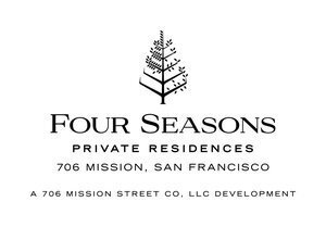 Logo for Four Seasons Private Residences, a development on 706 Mission Street, San Francisco, with a stylized tree graphic.