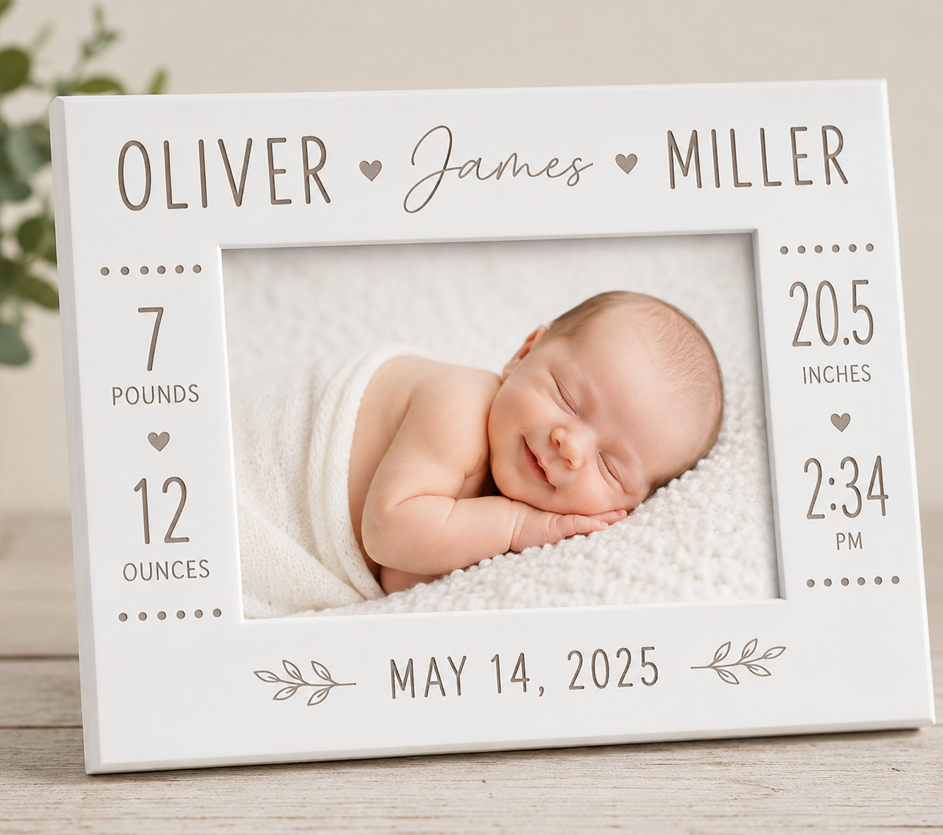 Personalized Baby Birth Frame