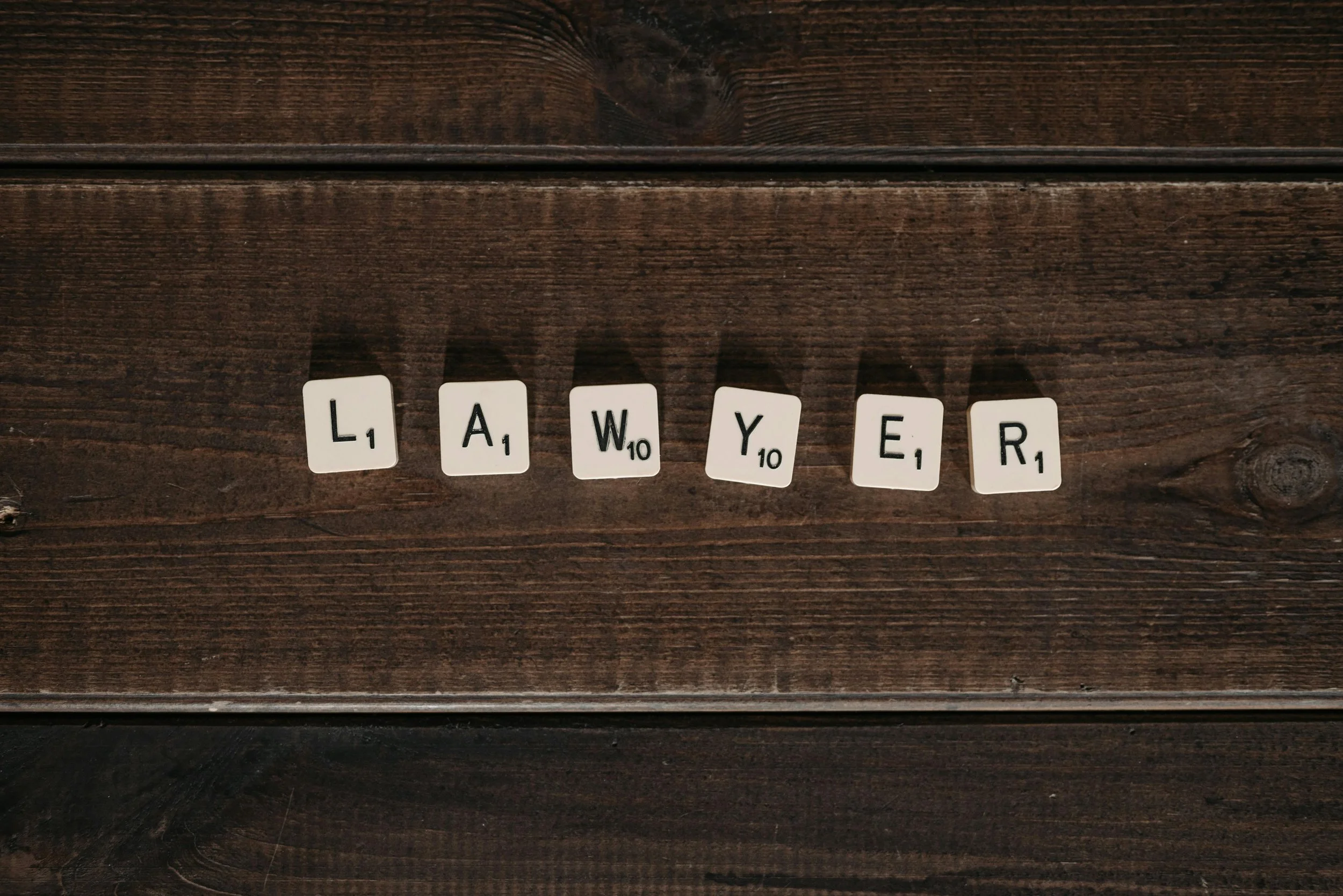 lawyer in scrabble letters