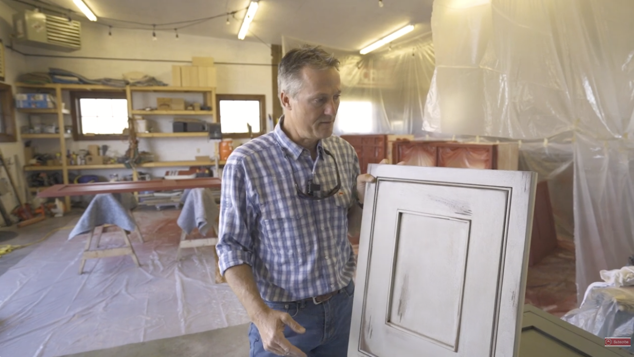Play video: How to Distress Cabinetry