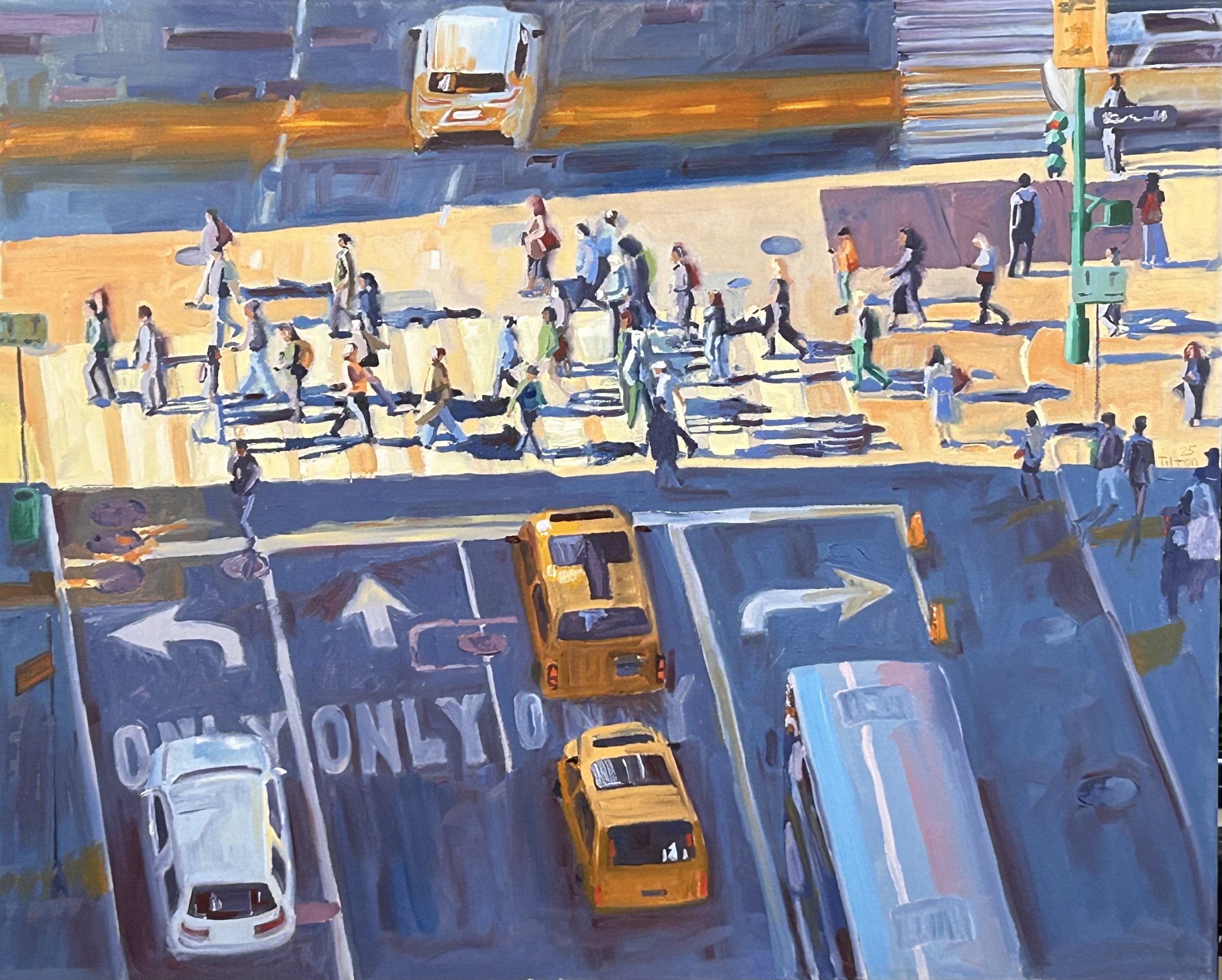 New York, Yellow Cabs from Above