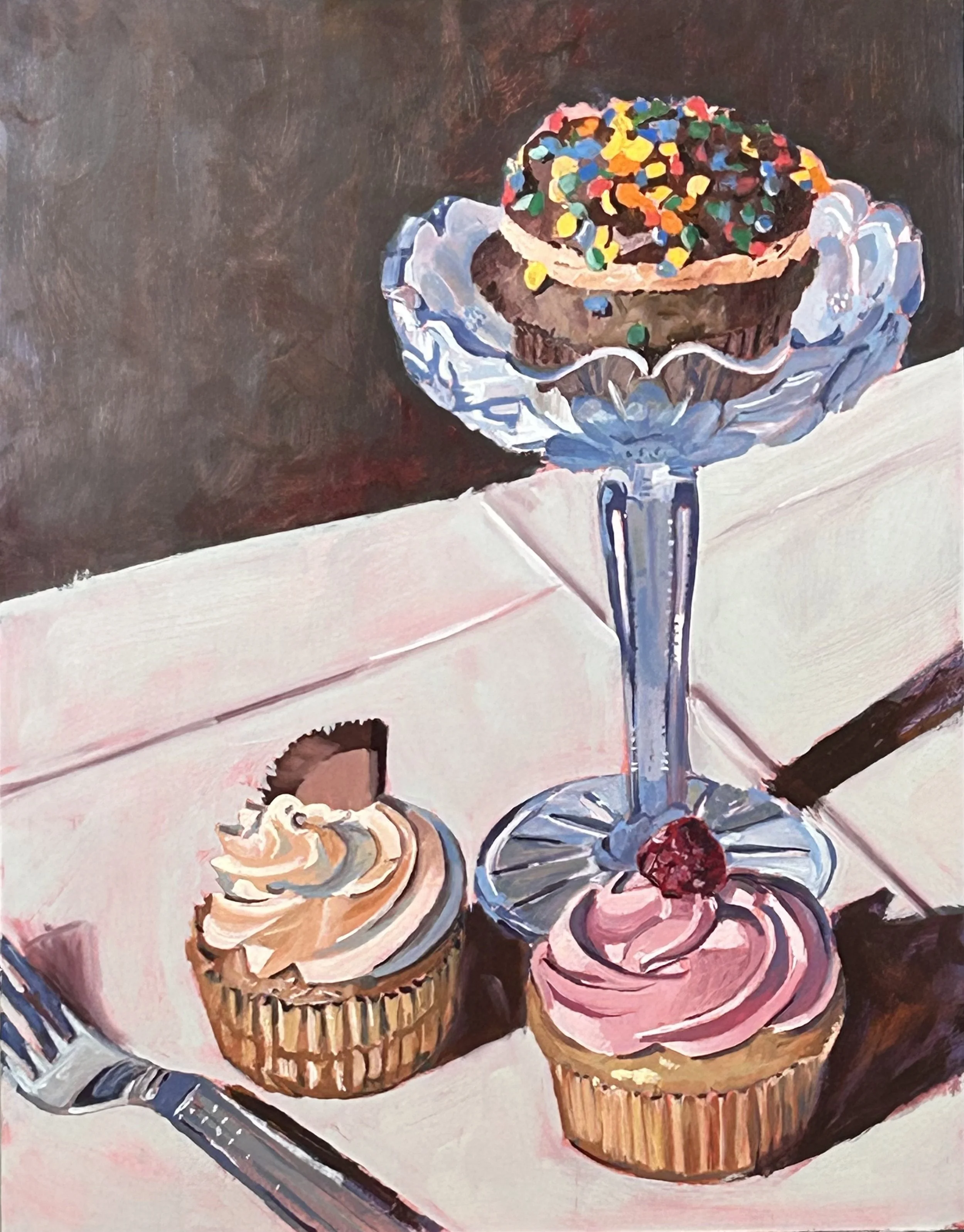 Candy Dish and Cupcakes