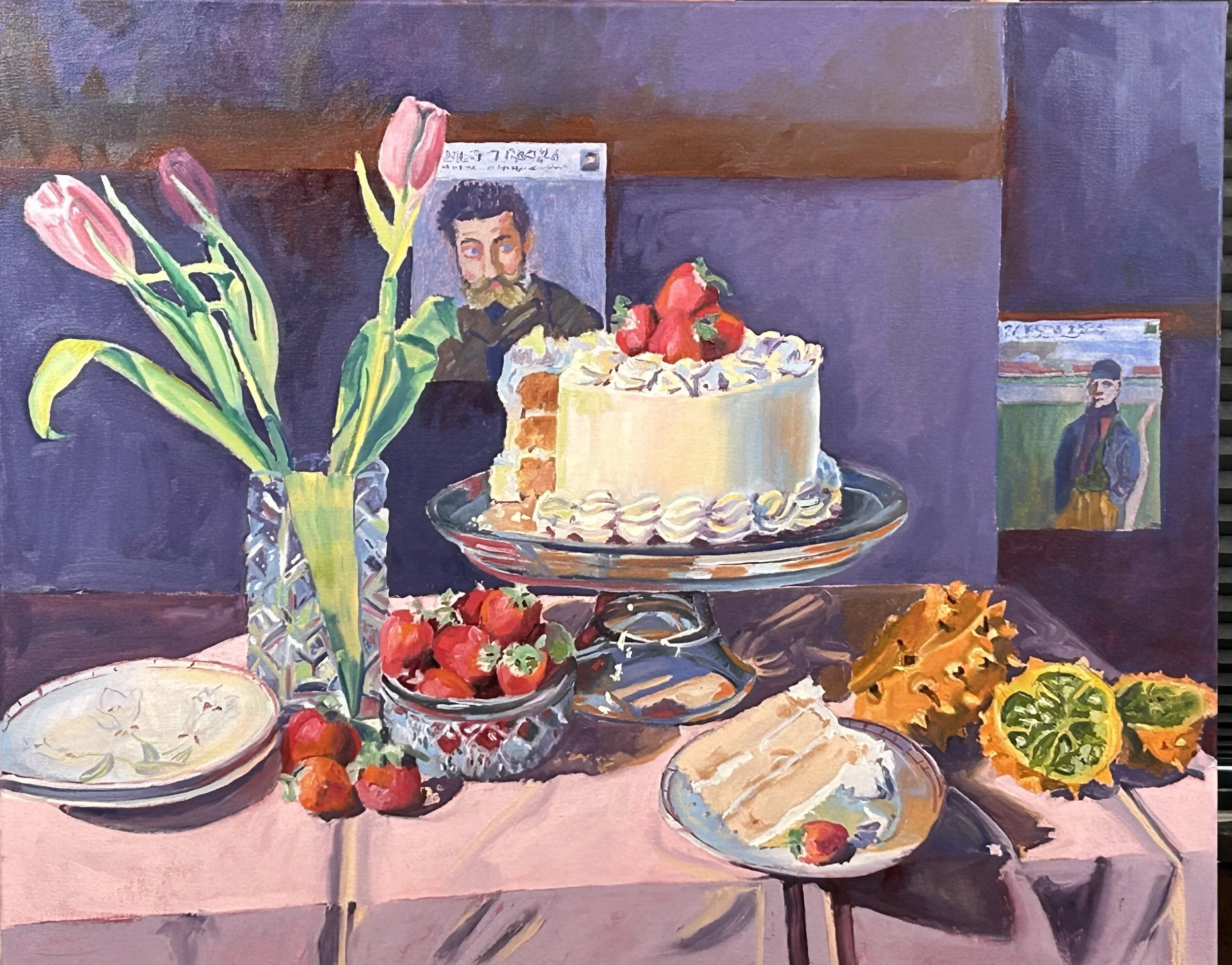 Cake and Tulips