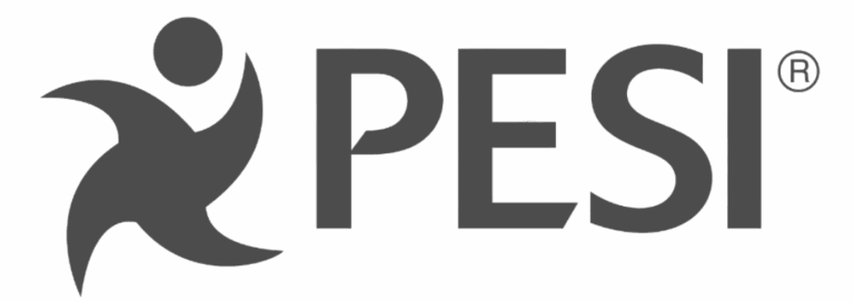 PESI logo with stylized human figure in motion