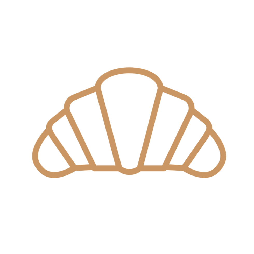Golden croissant symbol, butter and egg, myrtle beach, south carolina