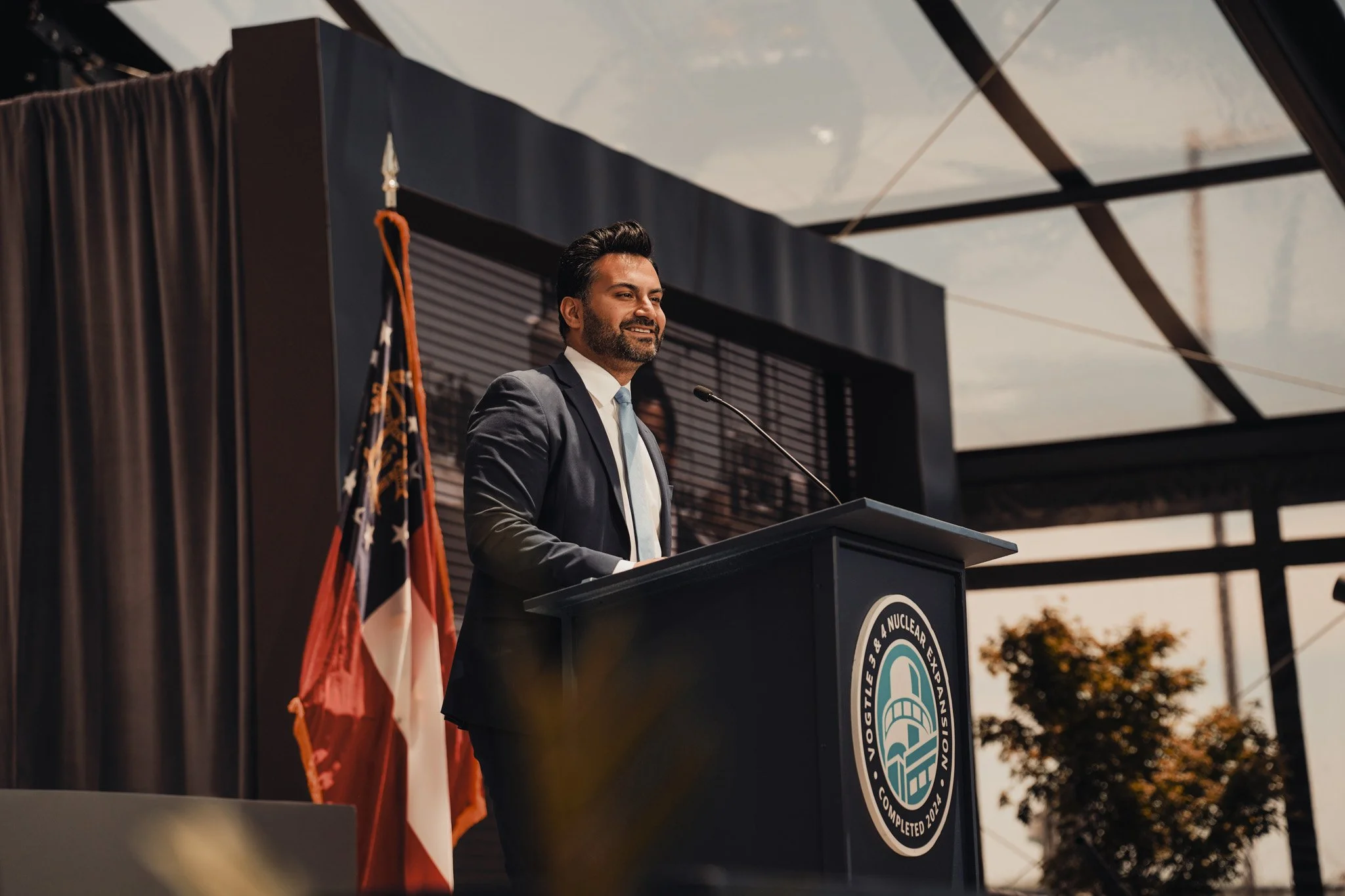 Assistant to the President and White House National Climate Advisor, Ali Zaidi speaking at Plant Vogtle Event