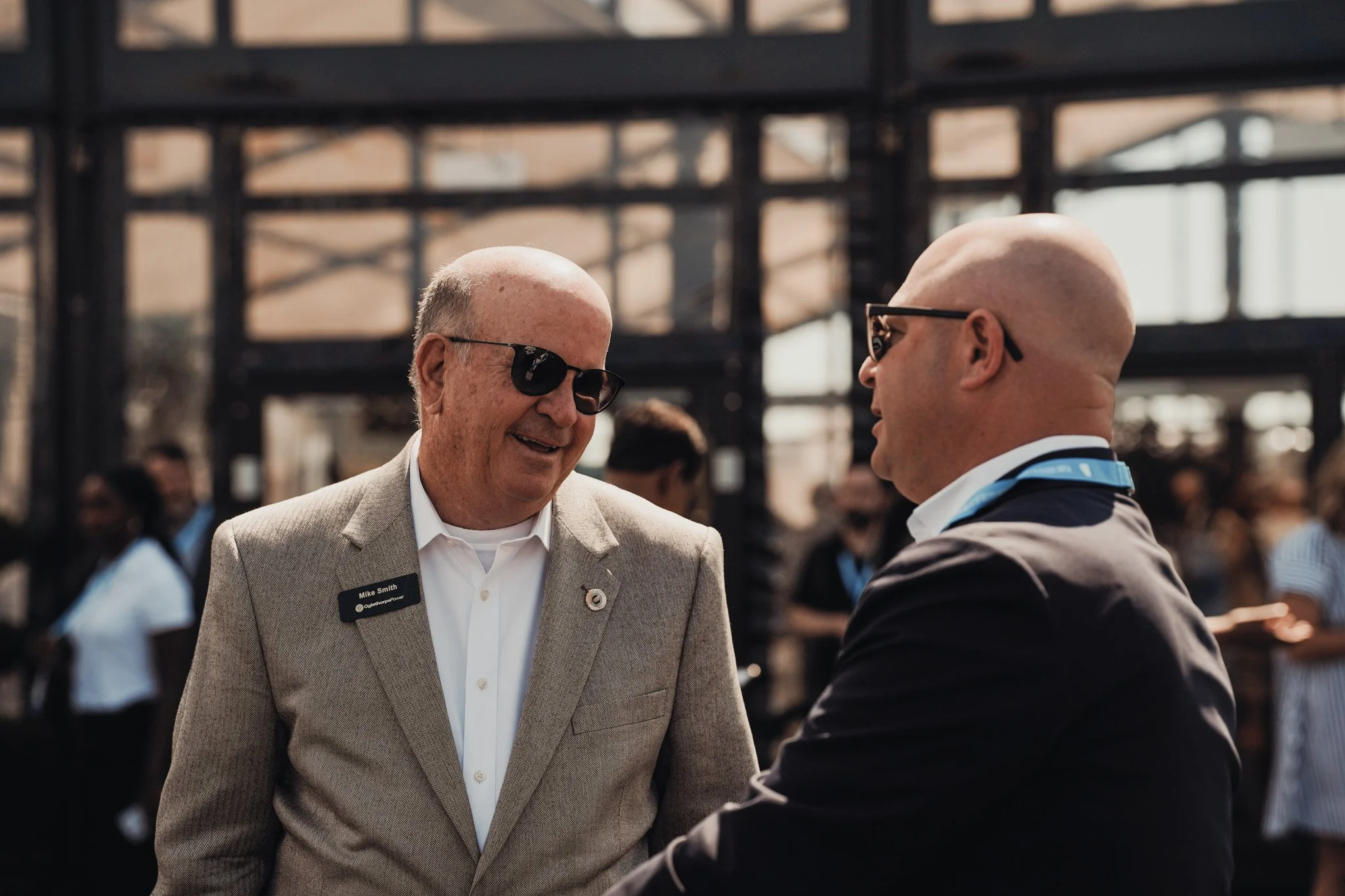 Michael L Smith "Mike"
President/CEO, Oglethorpe Power Corp talking with Plant Vogtle Celebration member