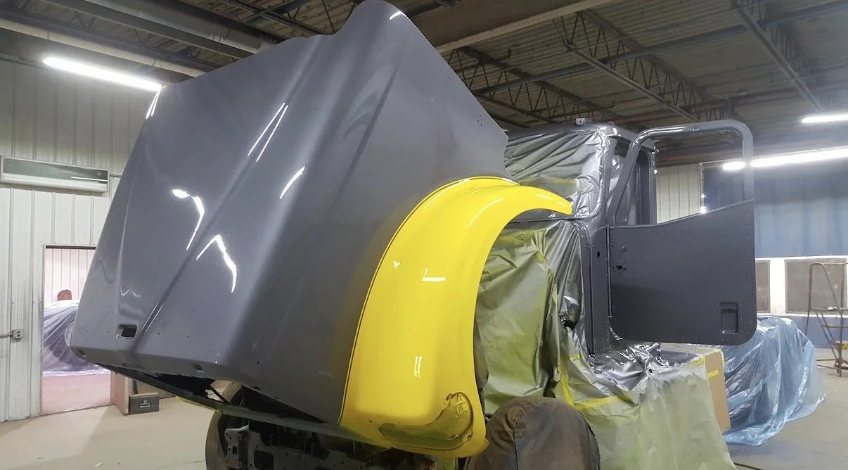 MB Industries’ 42,000-square-foot Akron facility specializing in fleet repair and painting. Expert sandblasting, bodywork, and high-quality refinishing for light, medium, and heavy-duty commercial vehicles including buses and semi-trucks.