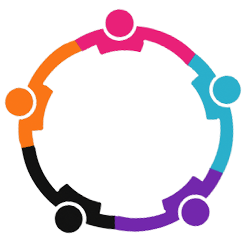Geometric drawing of an outline square with sections divided by vertical, horizontal, and half circle lines.