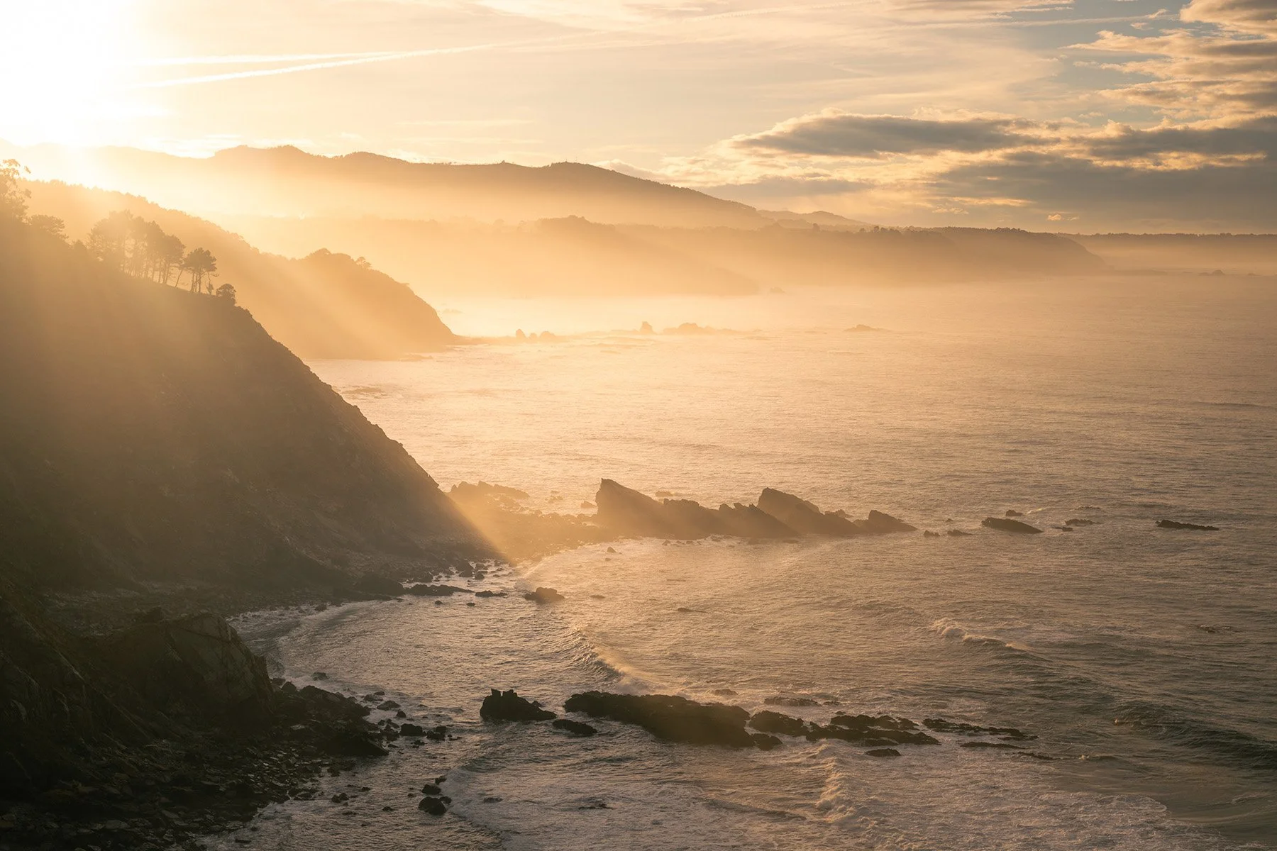 "Golden Cliffs, Asturias"