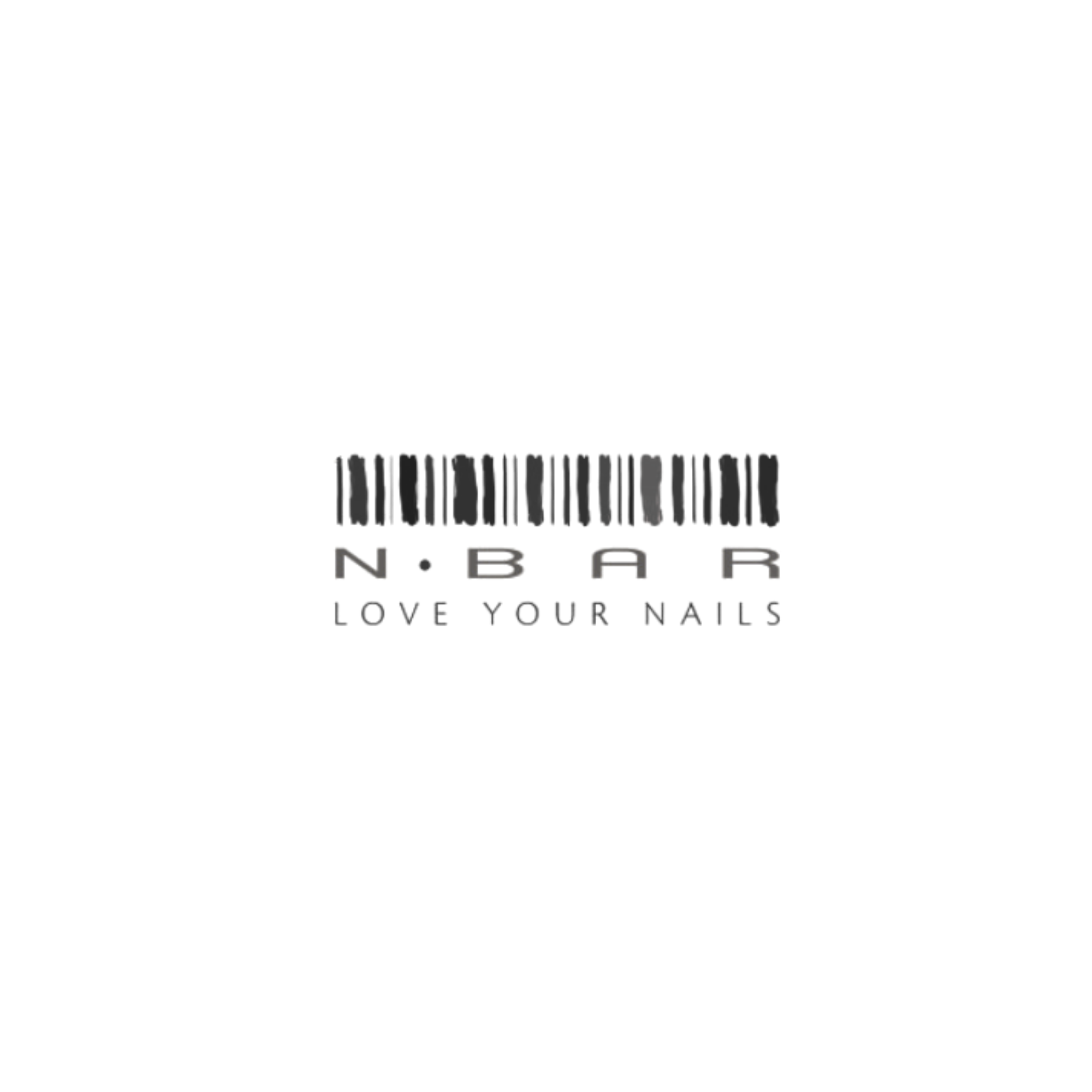 Black nail polish with the logo of a nail care brand, 'Nails,' in bold gray letters, accompanied by the slogan 'Love your nails' in smaller gray text.