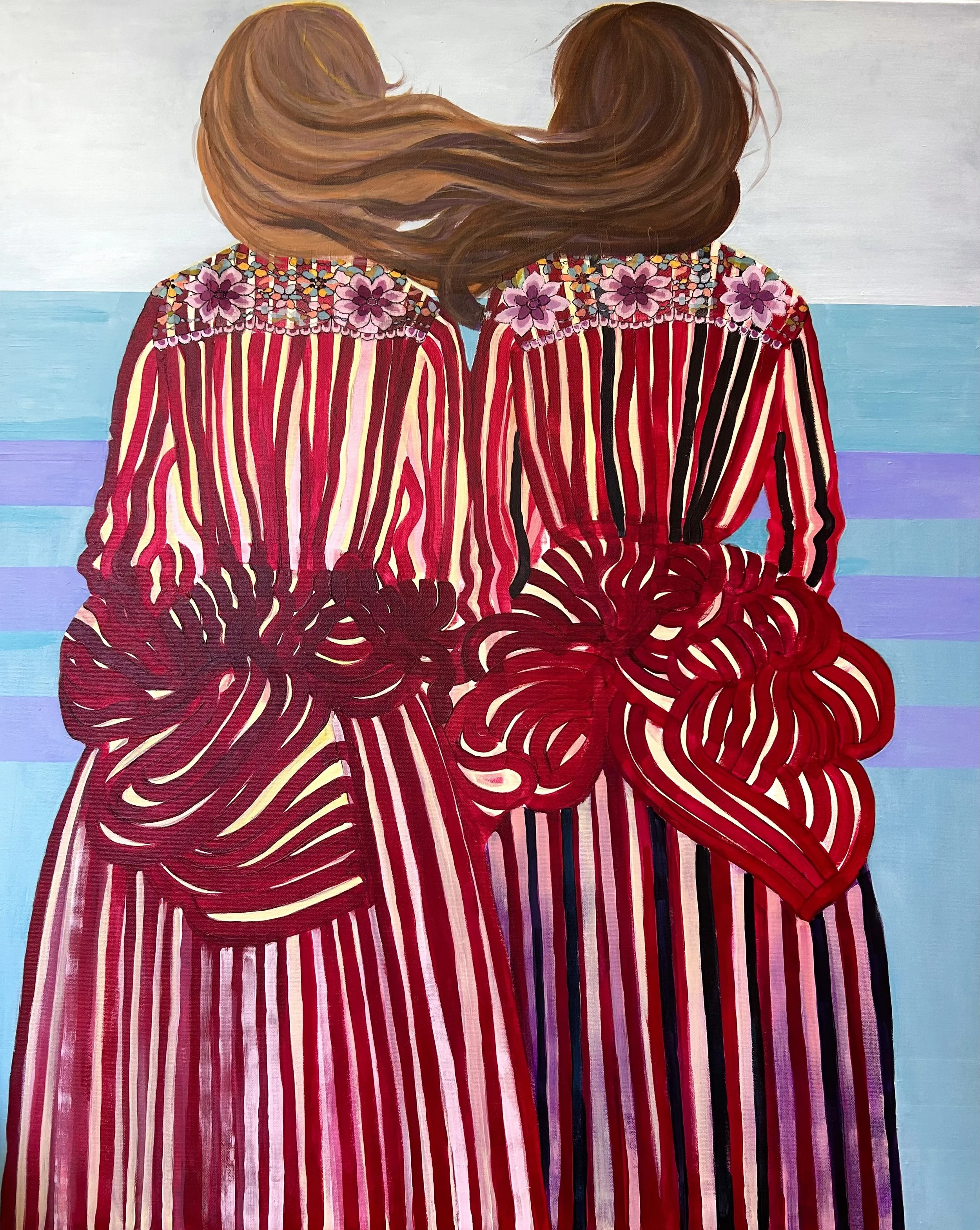 Twin Tides - Acrylic 80 x 100 cm