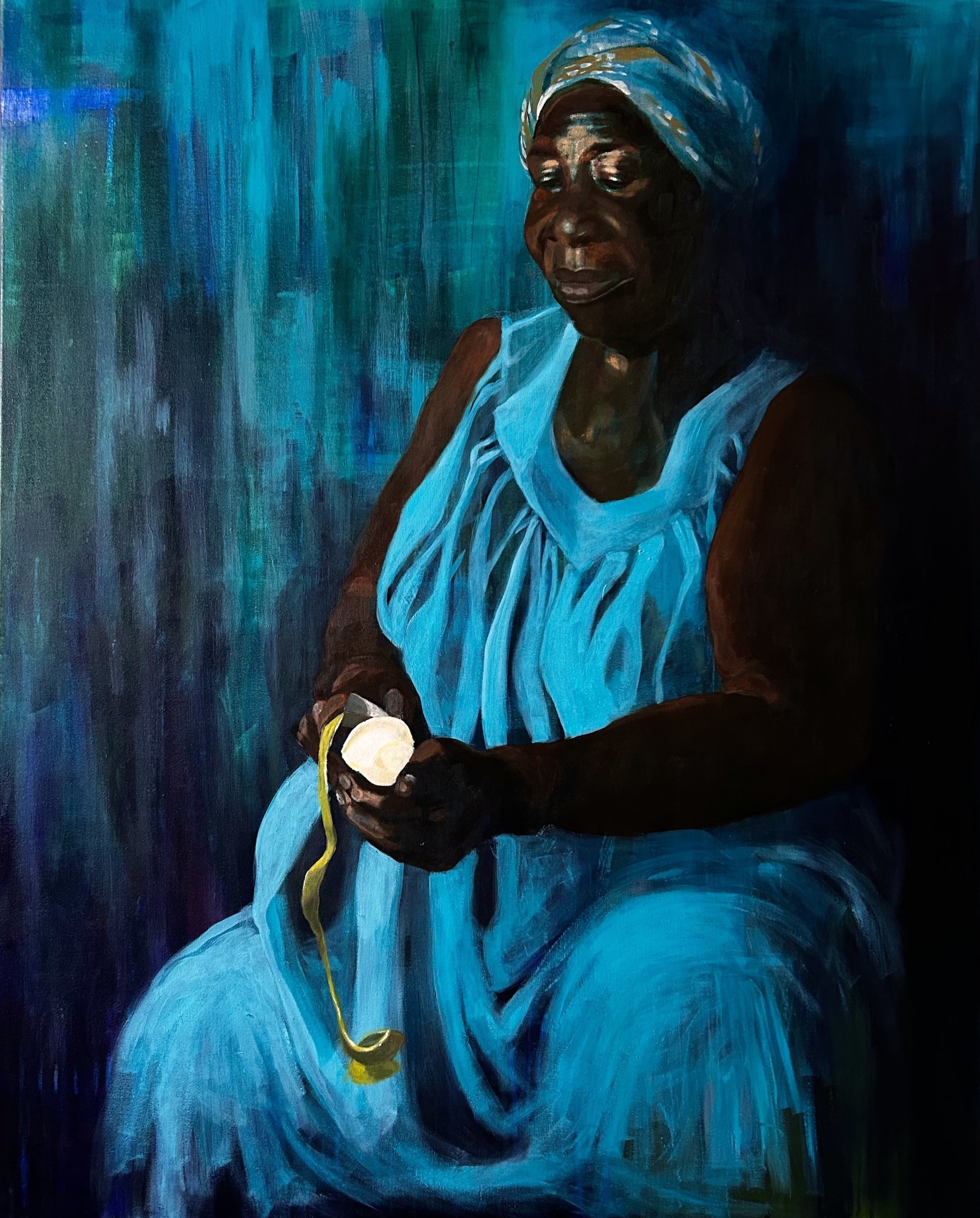 Her Blue Moment - Acrylic 80 x 100 cm