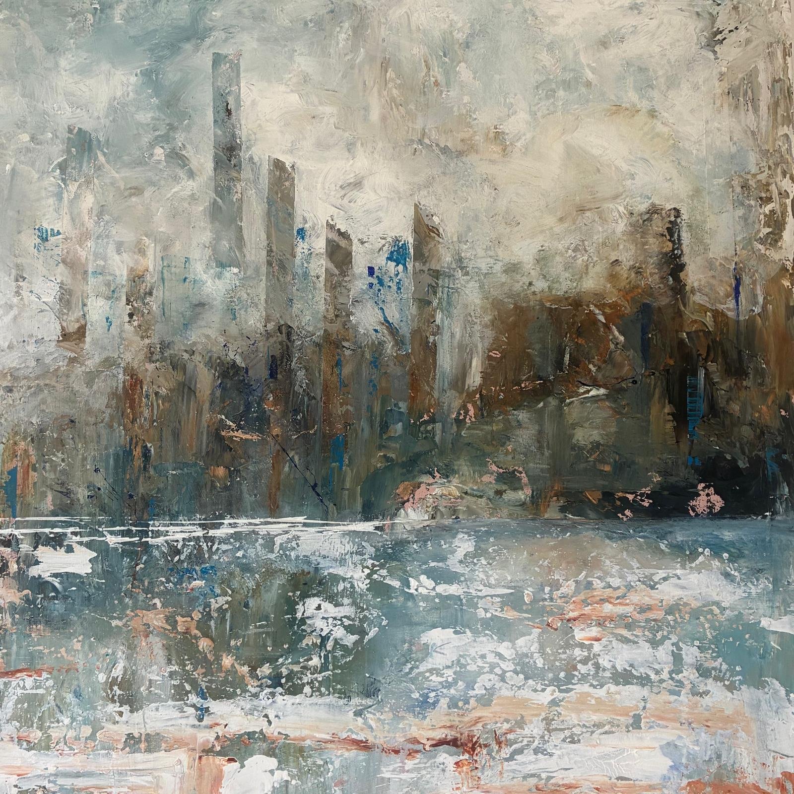 SKYLINE I. Acrylic on Board. 60cm x 60cm unframed