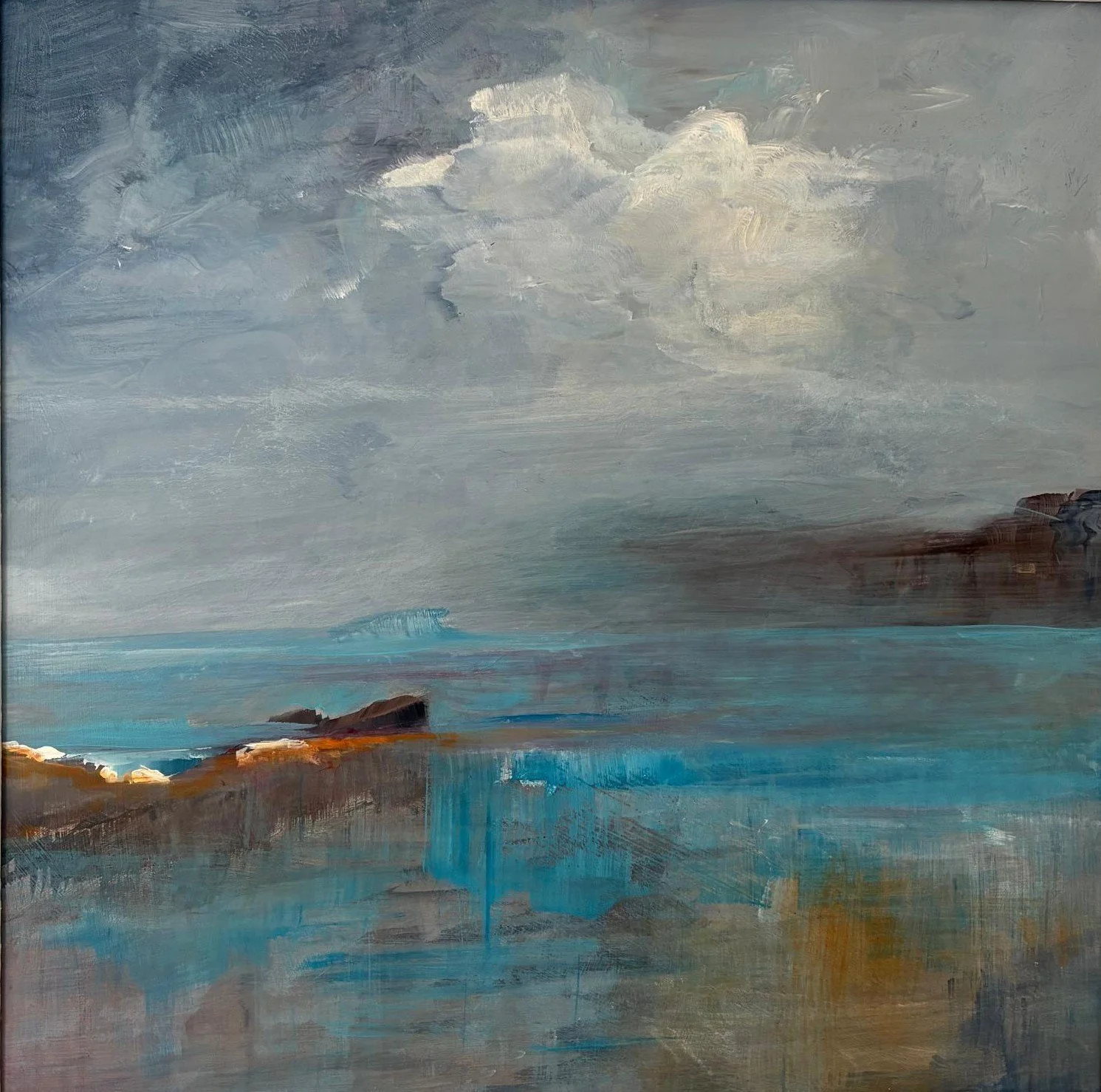 ROCK. Acrylic on Board. 40cmx40cm unframed