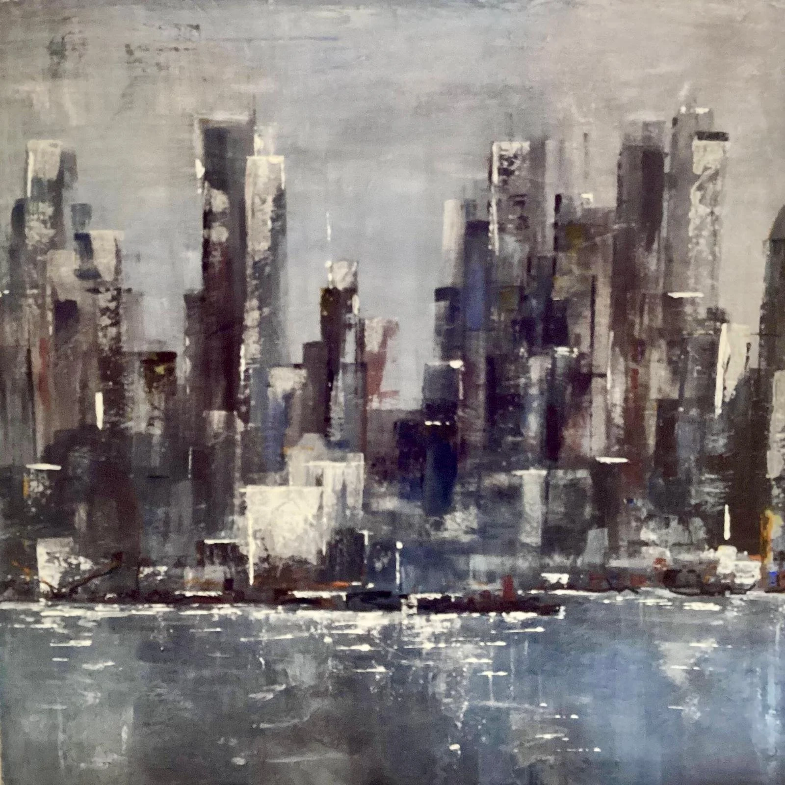 SKYLINE II. Acrylic on Board. 60cm x 60cm unframed