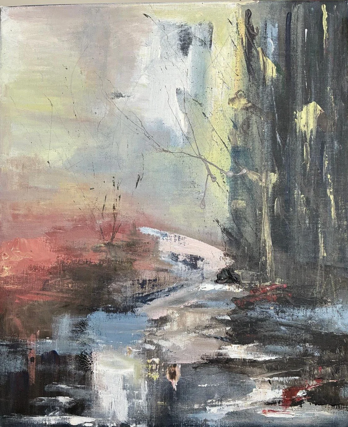 BROOK. Acrylic on Canvas. 50cm x 60cm unframed