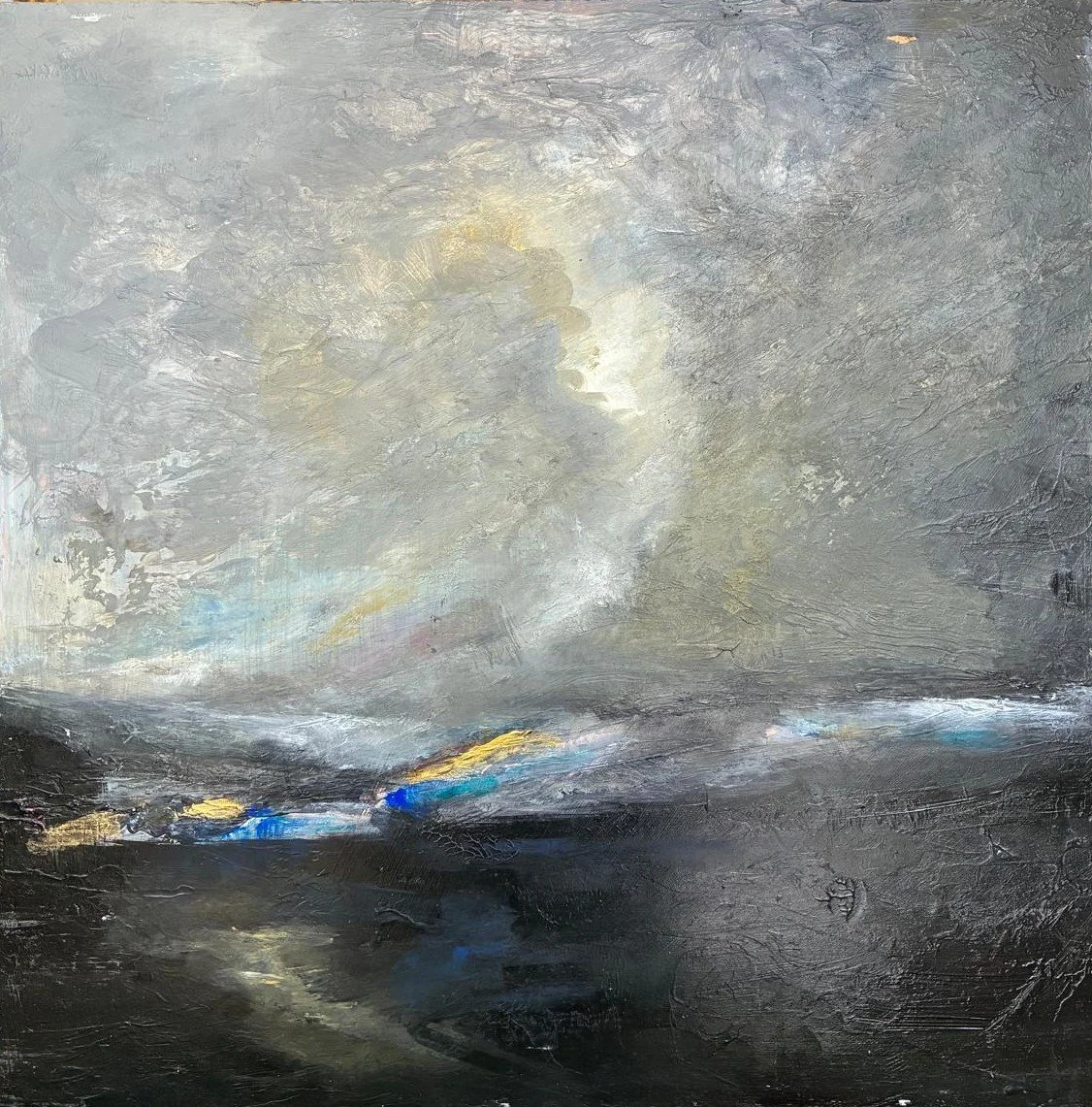 THUNDER. Acrylic on Board. 40cmx40cm unframed
